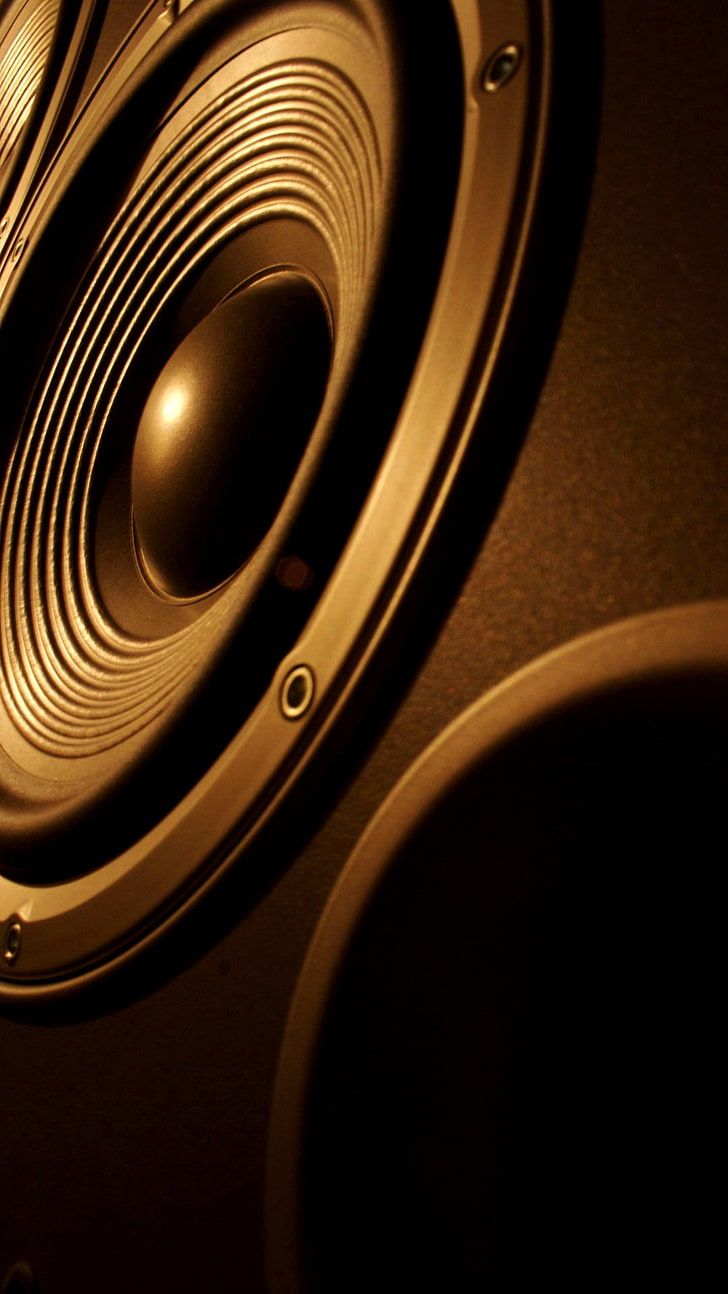 728x1294 HD wallpaper: Music Speakers, black subwoofer with enclosure, curve, no people