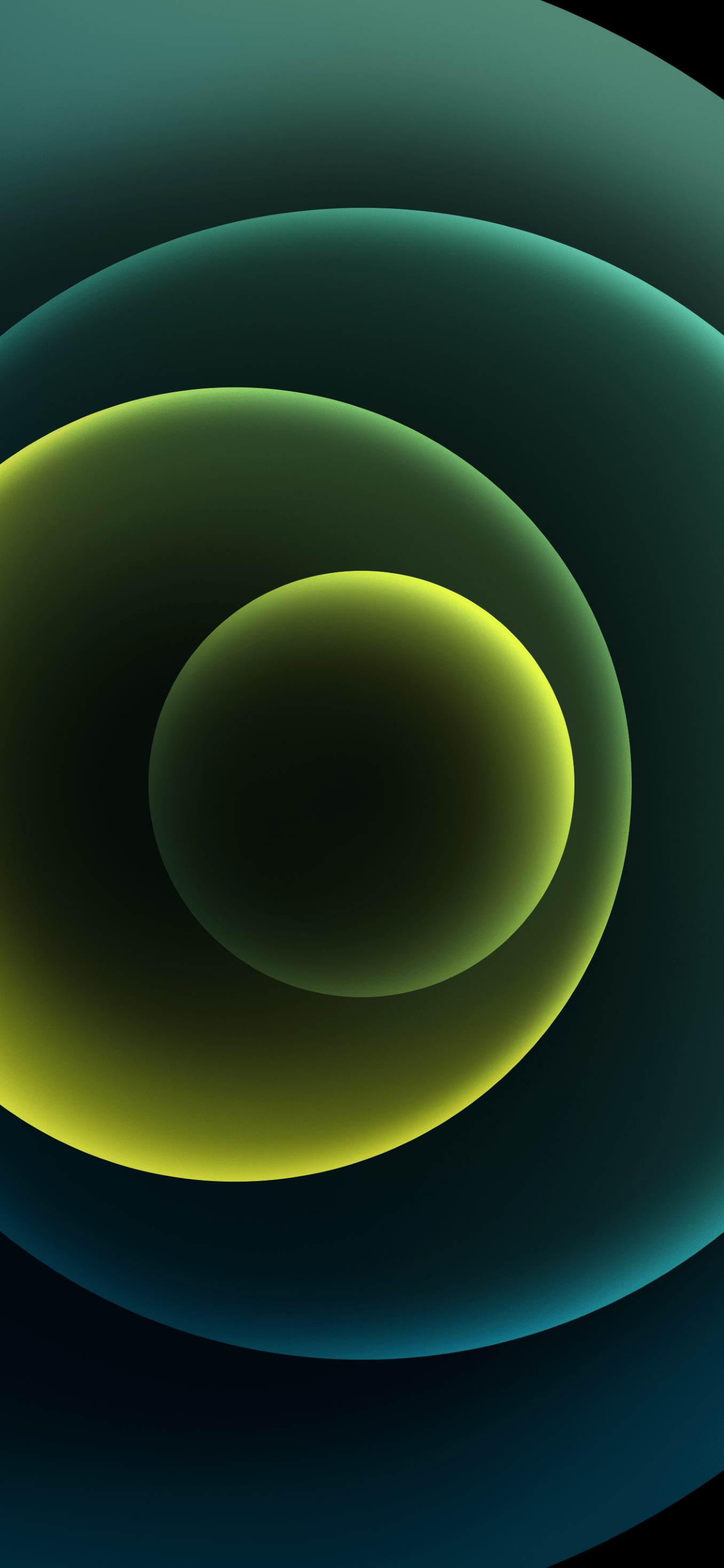 1356x2934 IPhone 12 And 12 Mini Stock Default IOS 14 Dark Green Wallpaper
