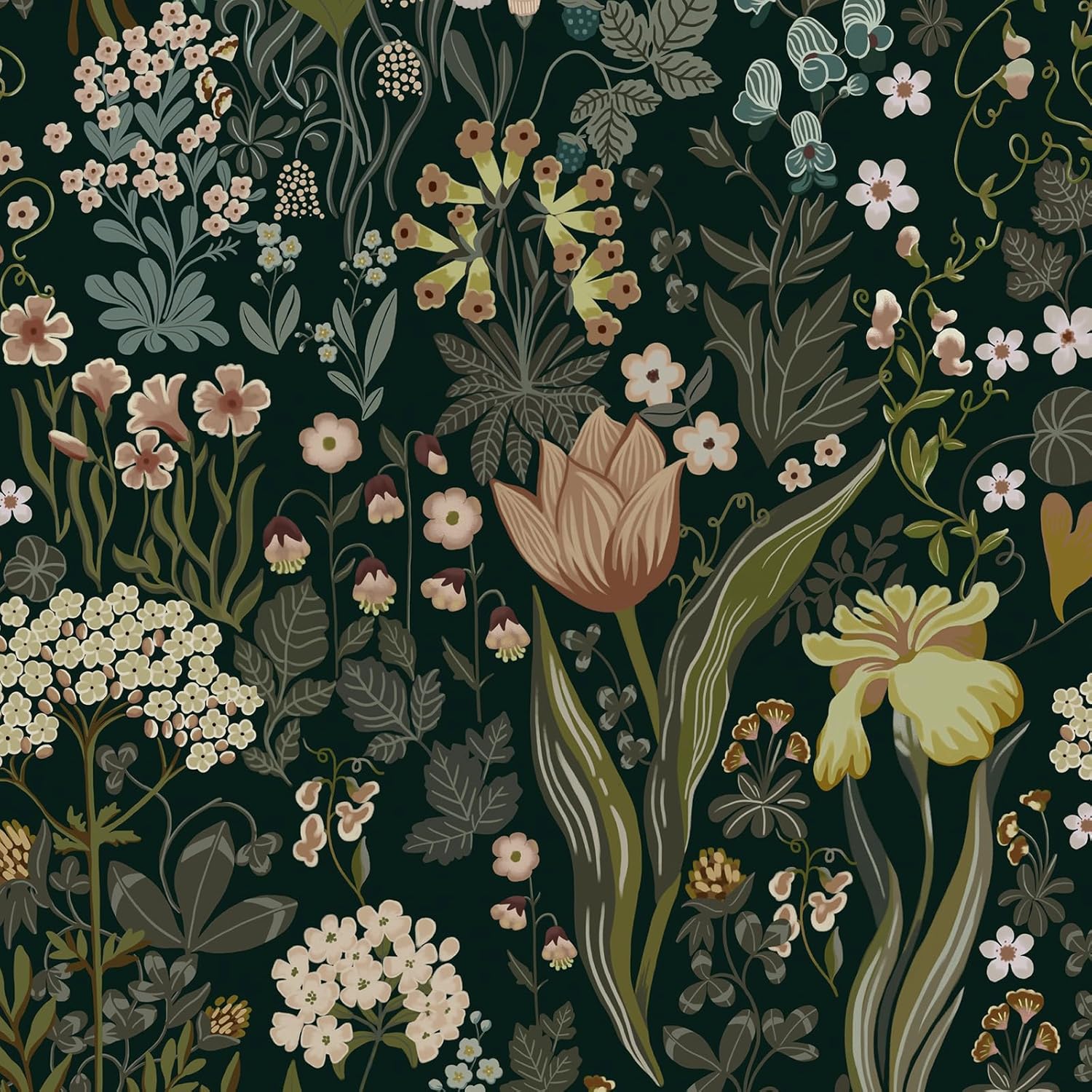 1500x1500 Peel and Stick Wallpaper Vintage Wallpaper Dark Jordan