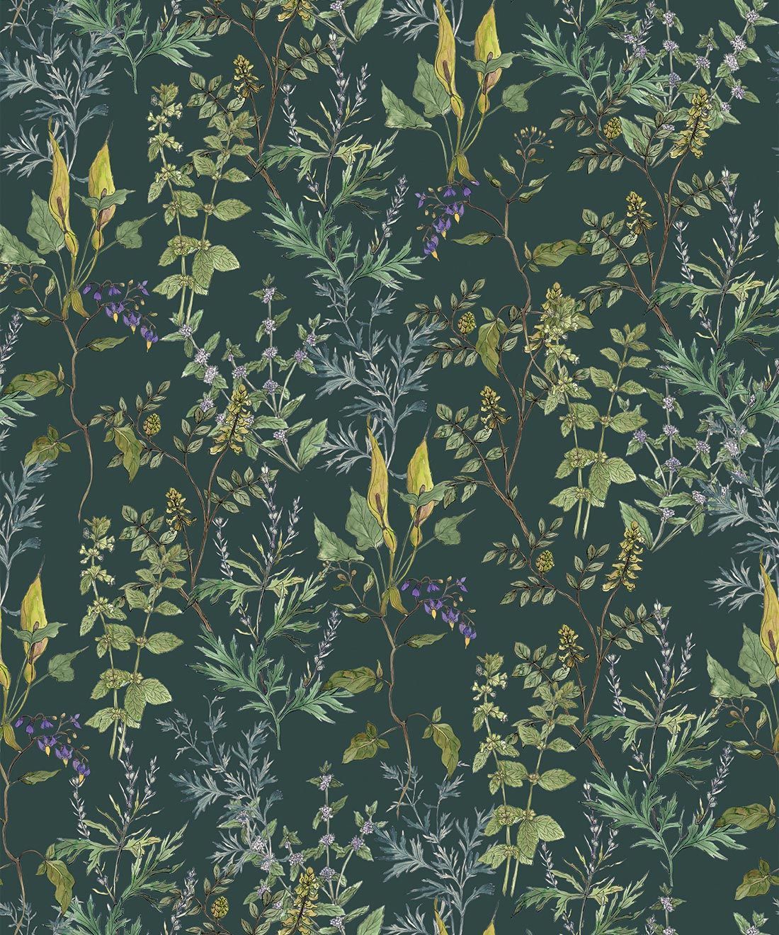 1100x1320 Woodland Floral Wallpaper • Floral Wallpaper USA