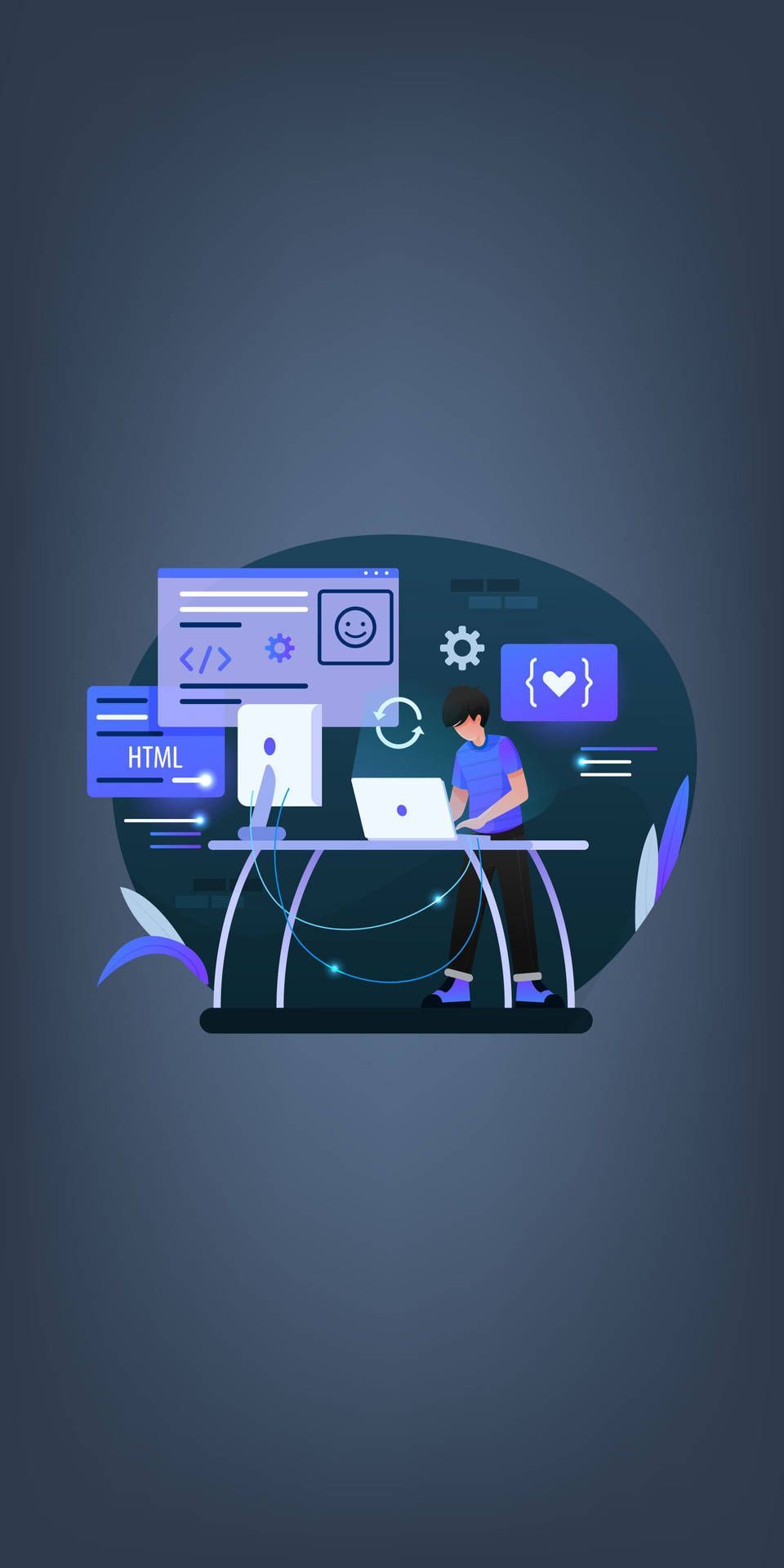 960x1920 Download Programming iPhone Programmer Vector Wallpaper