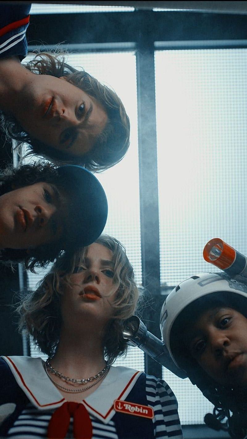 800x1422 Stranger things, dustin, erica, robin, steve, stranger things, tv show, HD phone wallpaper