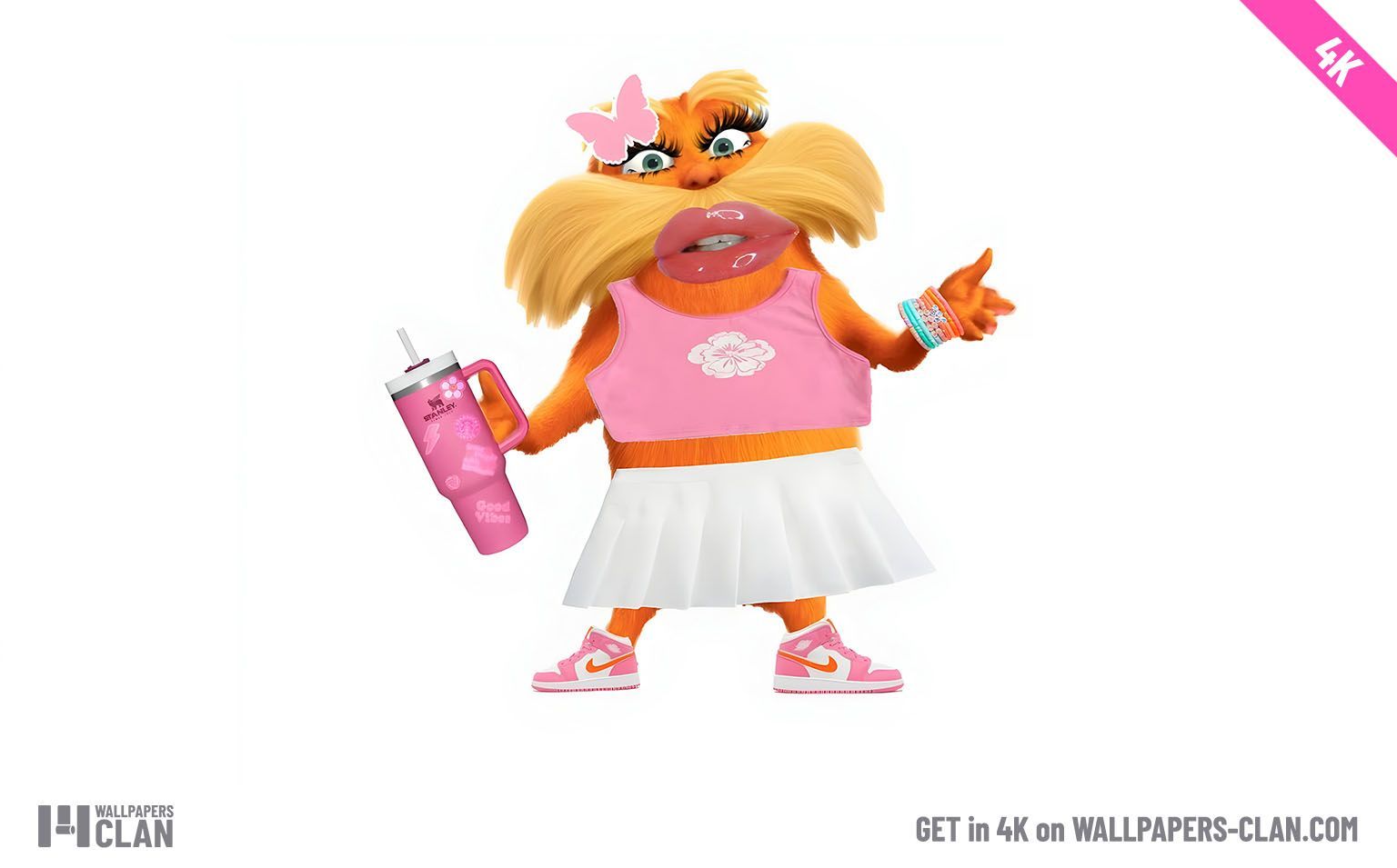 1536x955 Preppy Lorax Pink Dress Desktop Wallpaper in HD & 4K