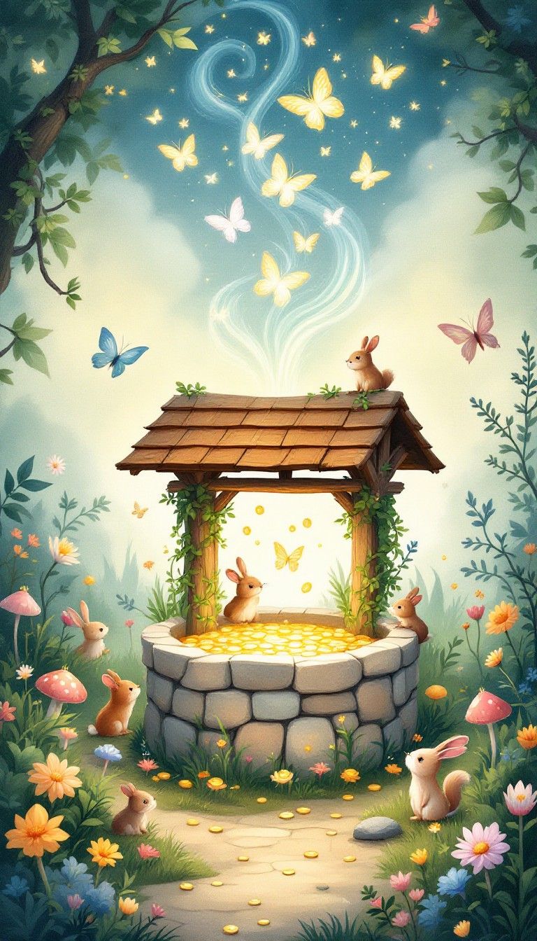 768x1344 Free Wishing Well , Peaceful, Magical
