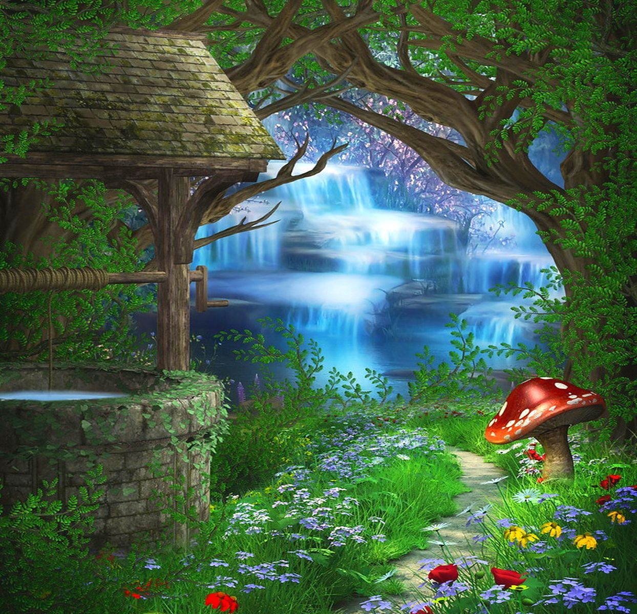 1244x1199 wishing wells. Uncle Tree's House