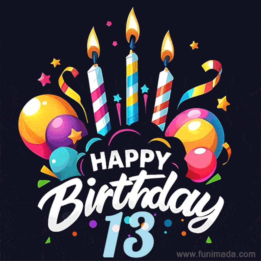 900x900 Happy 13th birthday sticker GIF on