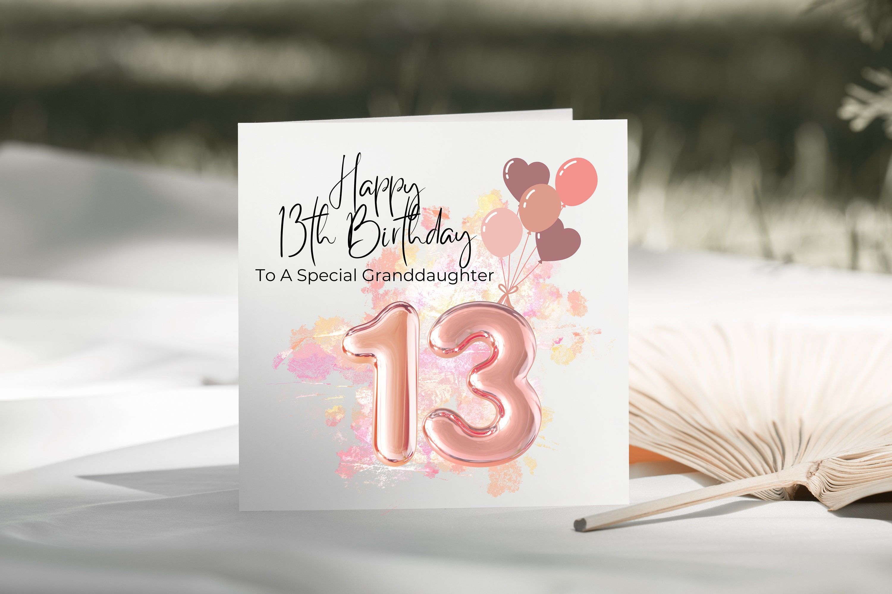 3000x2000 13th Birthday Card For Daughter Granddaughter Niece Goddaughter Friend 13th Birthday Card