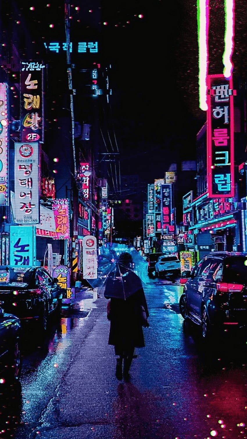 850x1511 Aesthetic japanese nightlife HD wallpaper