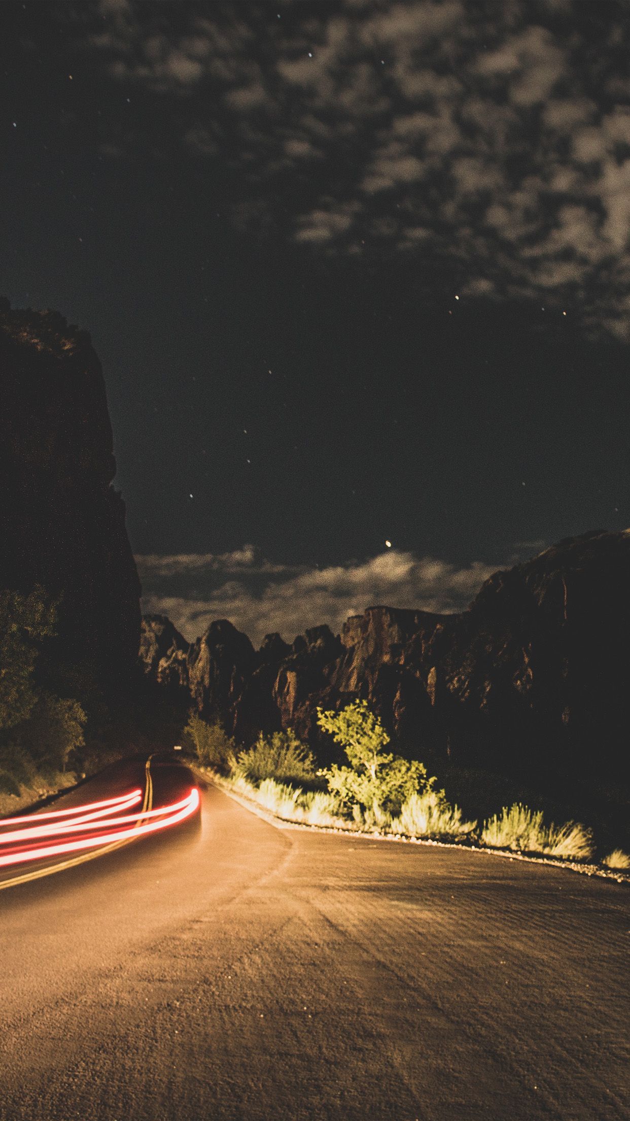 1242x2208 iPhone 6 wallpaper. street night car light nature
