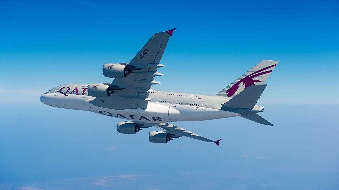 1366x768 Wallpaper Airbus Passenger Airplanes Qatar Airways, 1366x768