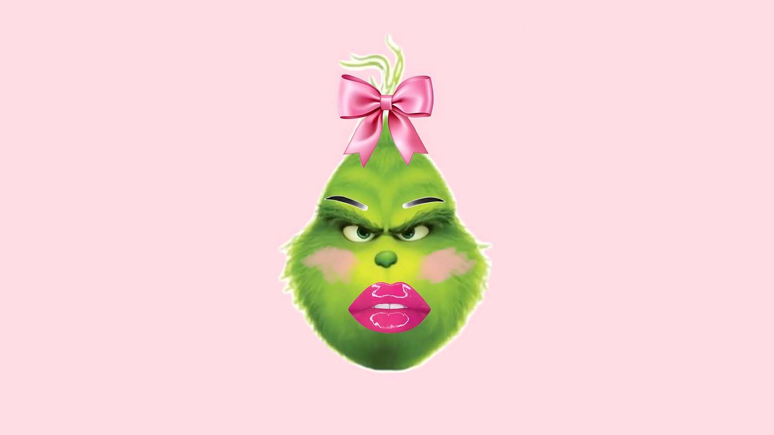 1536x864 Baddie Preppy Grinch Desktop Wallpaper Grinch Wallpaper