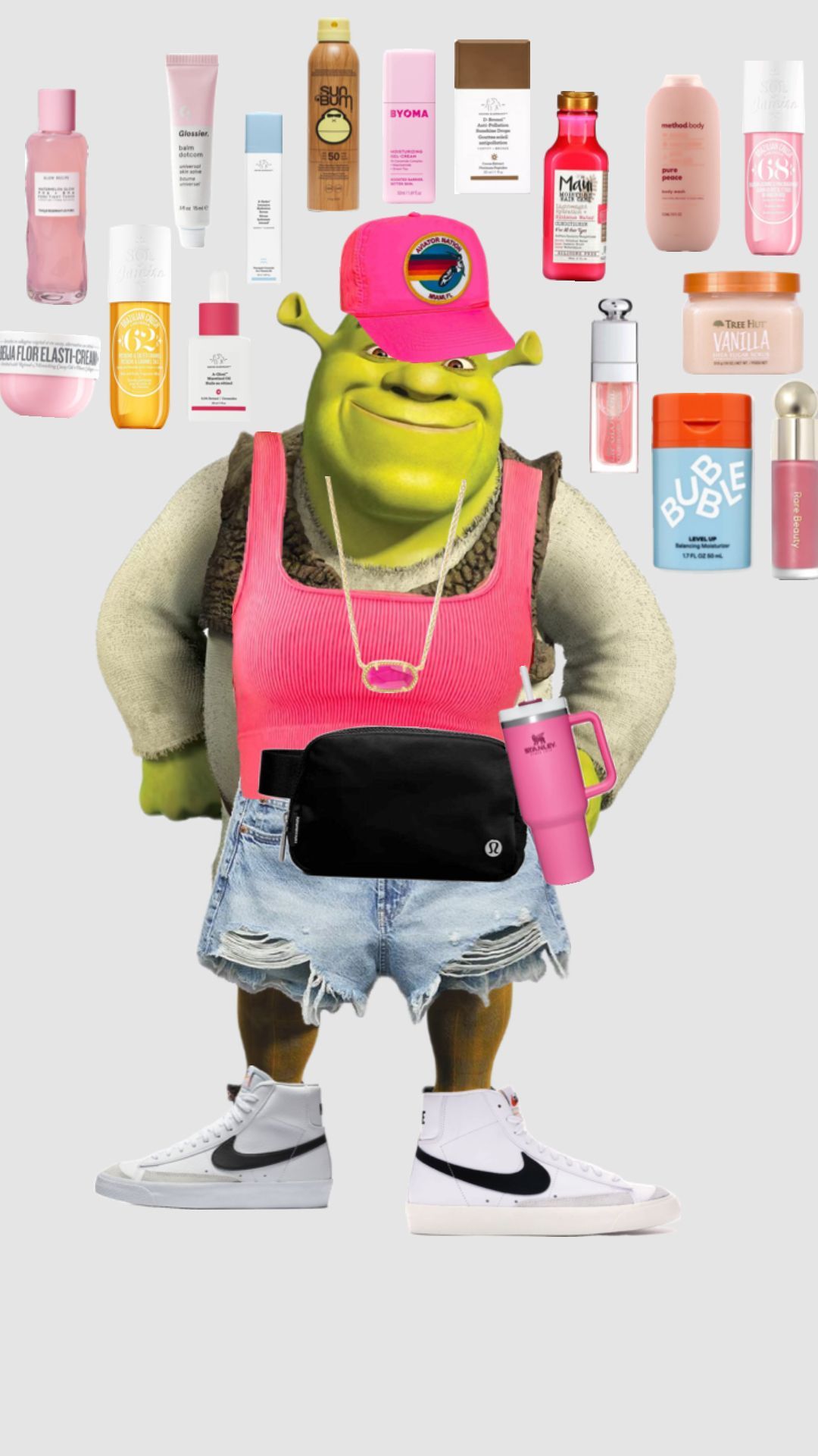 1080x1920 Preppy Shrek Wallpaper