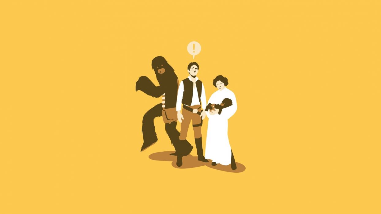 1244x700 Cartoons abstract Star Wars Han Solo Chewbacca Leia Organa solid simplistic simple wallpaperx1080