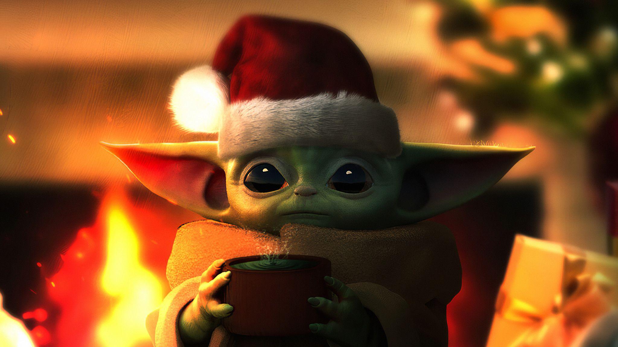2048x1152 Baby Yoda Christmas 2048x1152 Độ phân giải HD 4k
