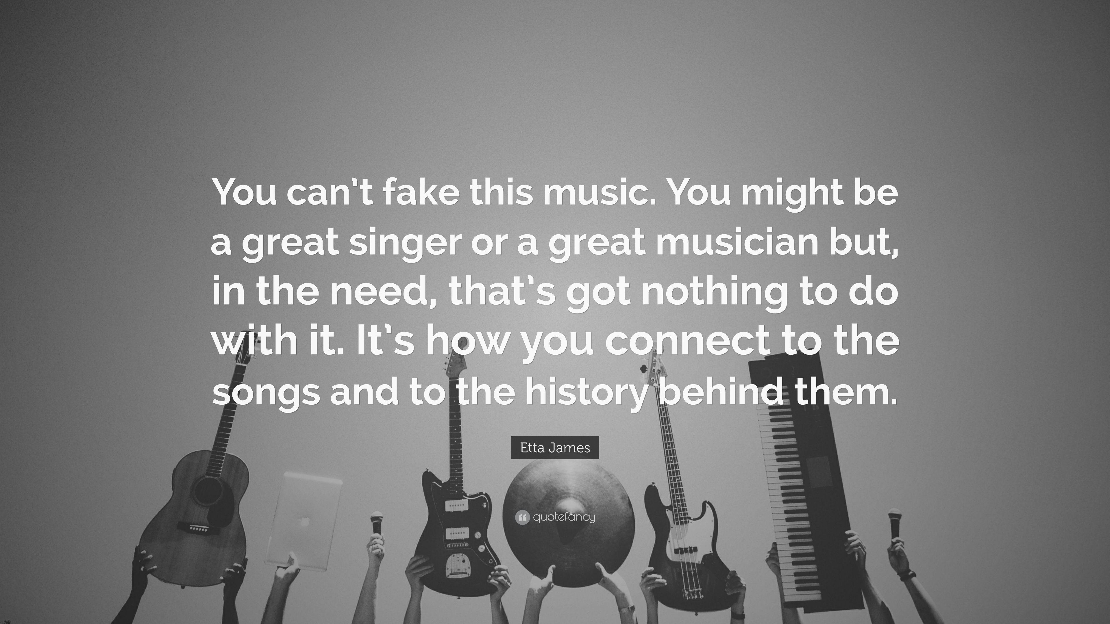 3840x2160 Etta James Quote: “You can't fake this music. You might be a great