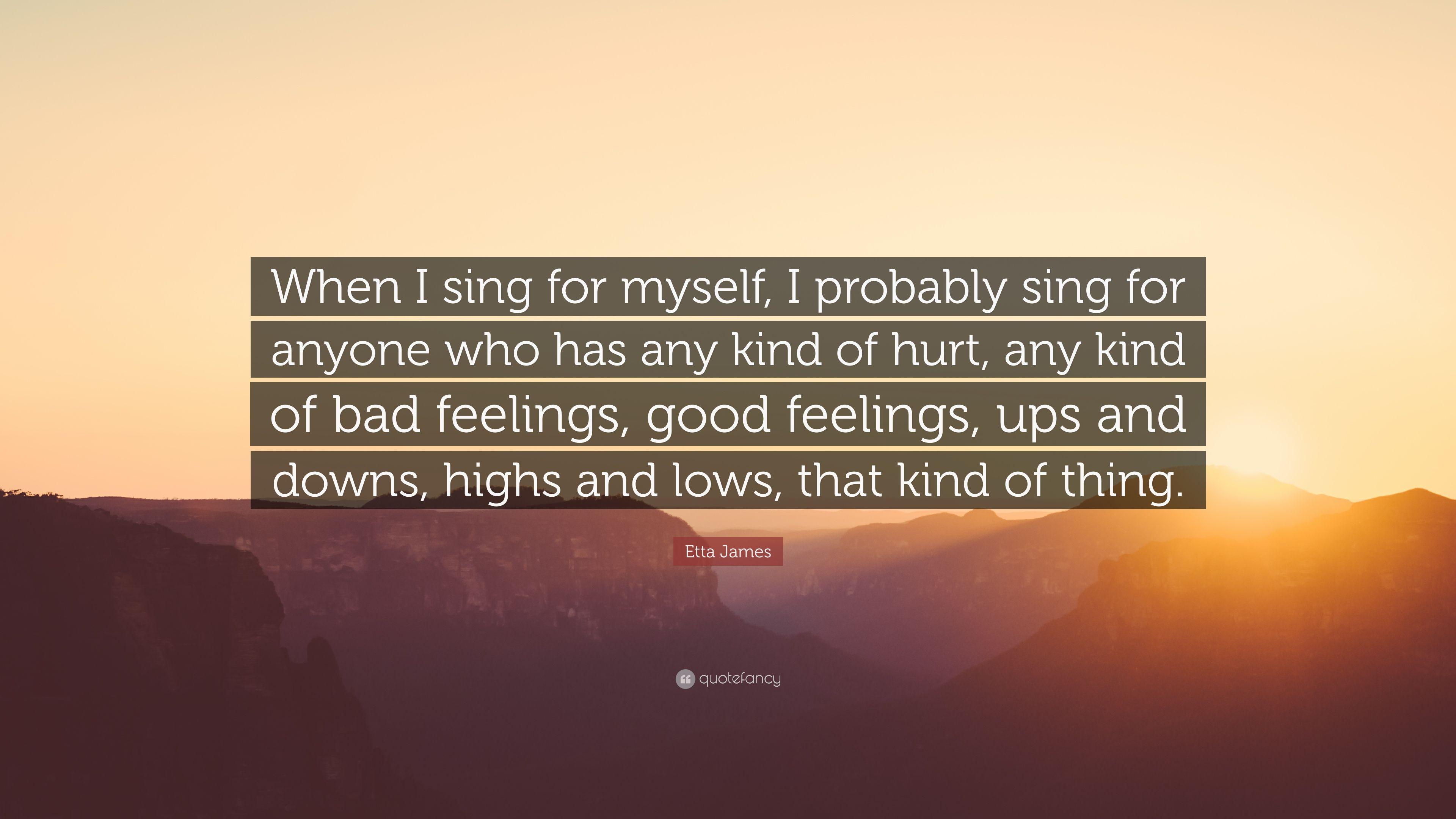 3840x2160 Etta James Quote: “When I sing for myself, I probably sing