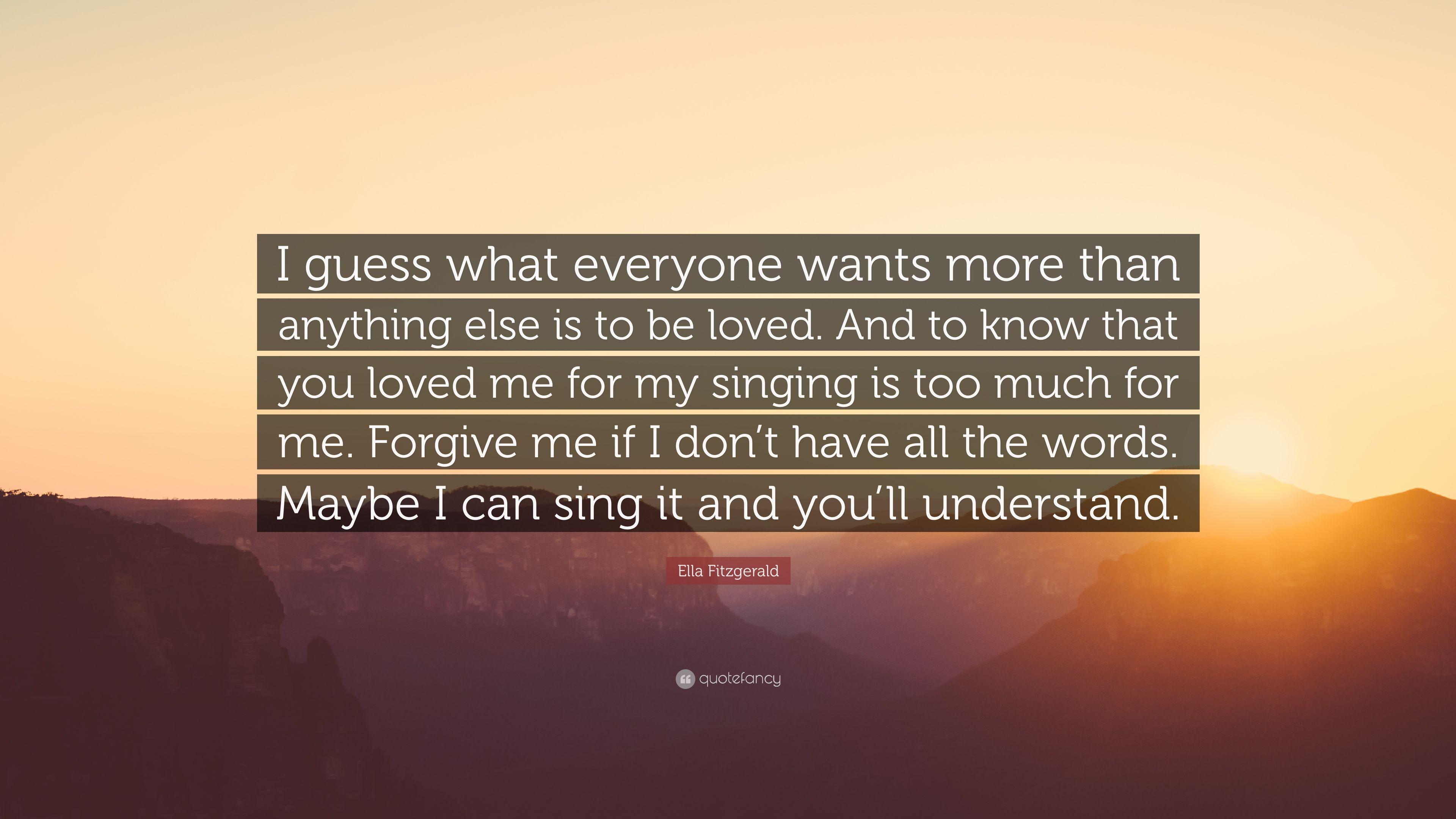 3840x2160 Ella Fitzgerald Quote: “I guess what everyone wants more than