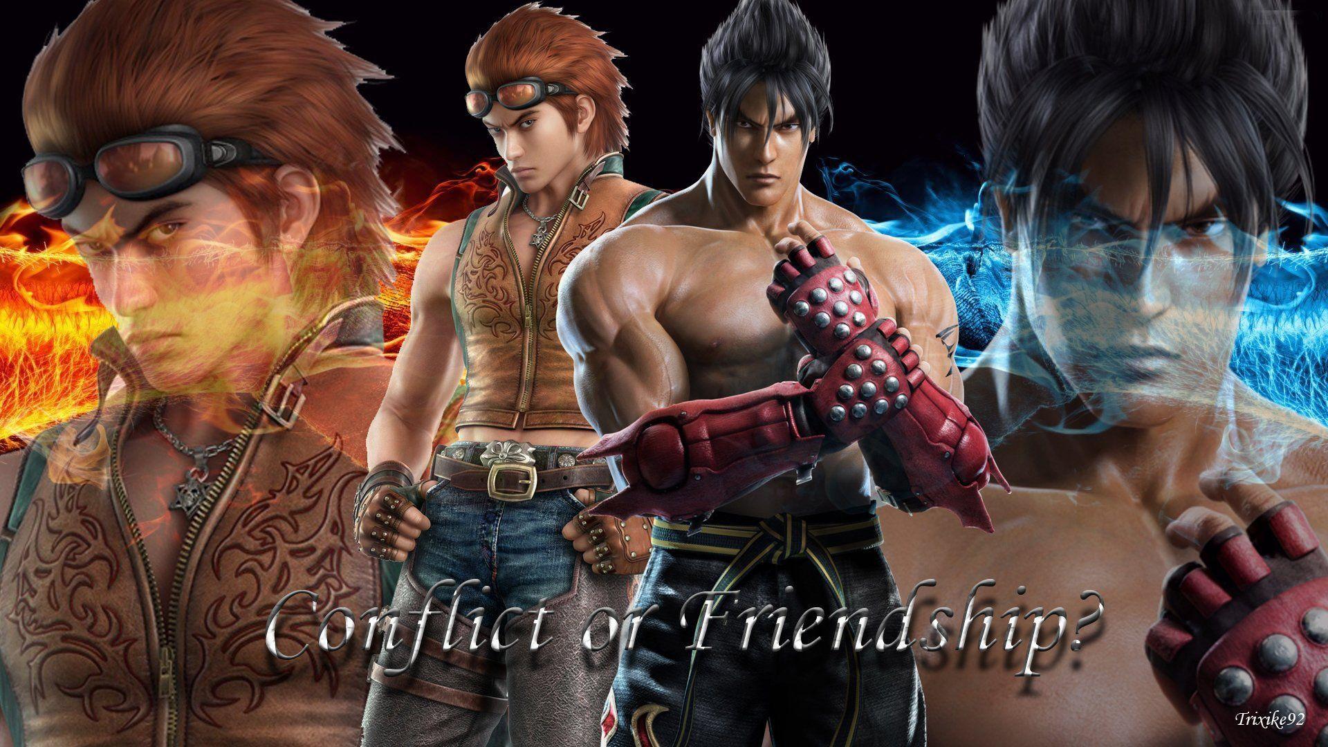 1920x1080 Conflict or Friendship? Hwoarang and Jin Kazama HD Wallpaper