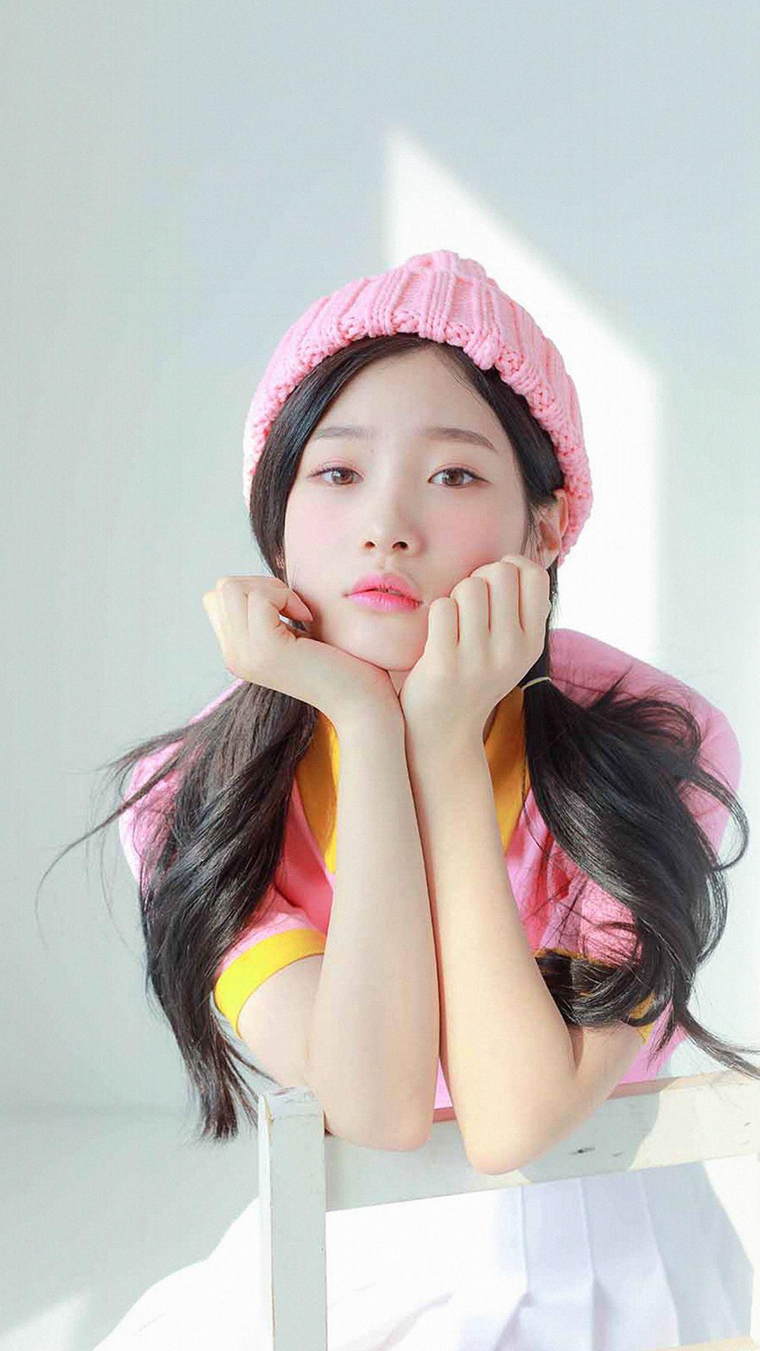 1080x1920 Ioi Chaeyeon Girl Pink White Asian #iPhone #wallpaper