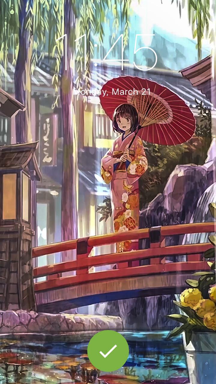 720x1280 Anime Girl Rain Kawaii Cute Live Wallpaper for Android