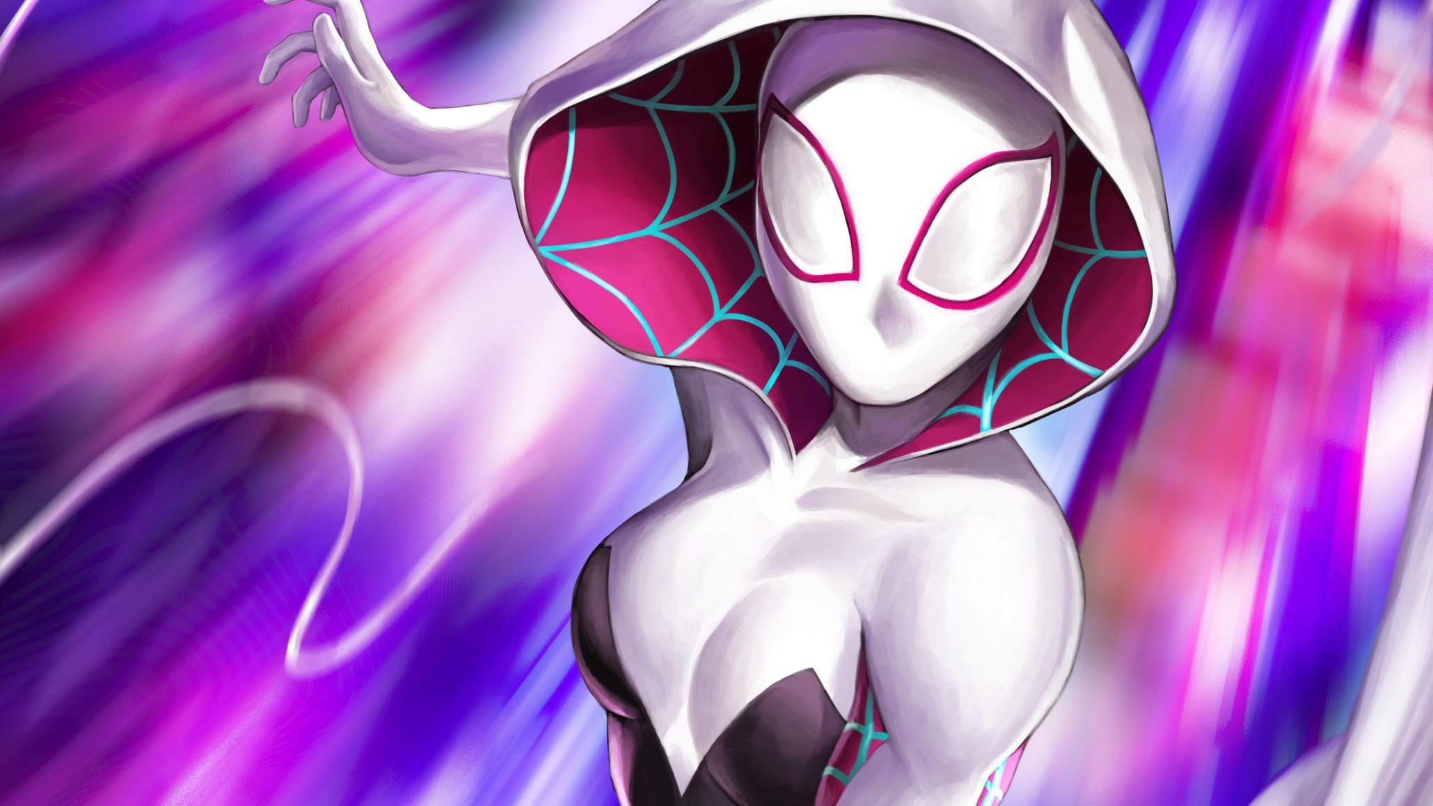 2059x1158 Art Spider Gwen, HD Superheroes, 4k Wallpaper, Image