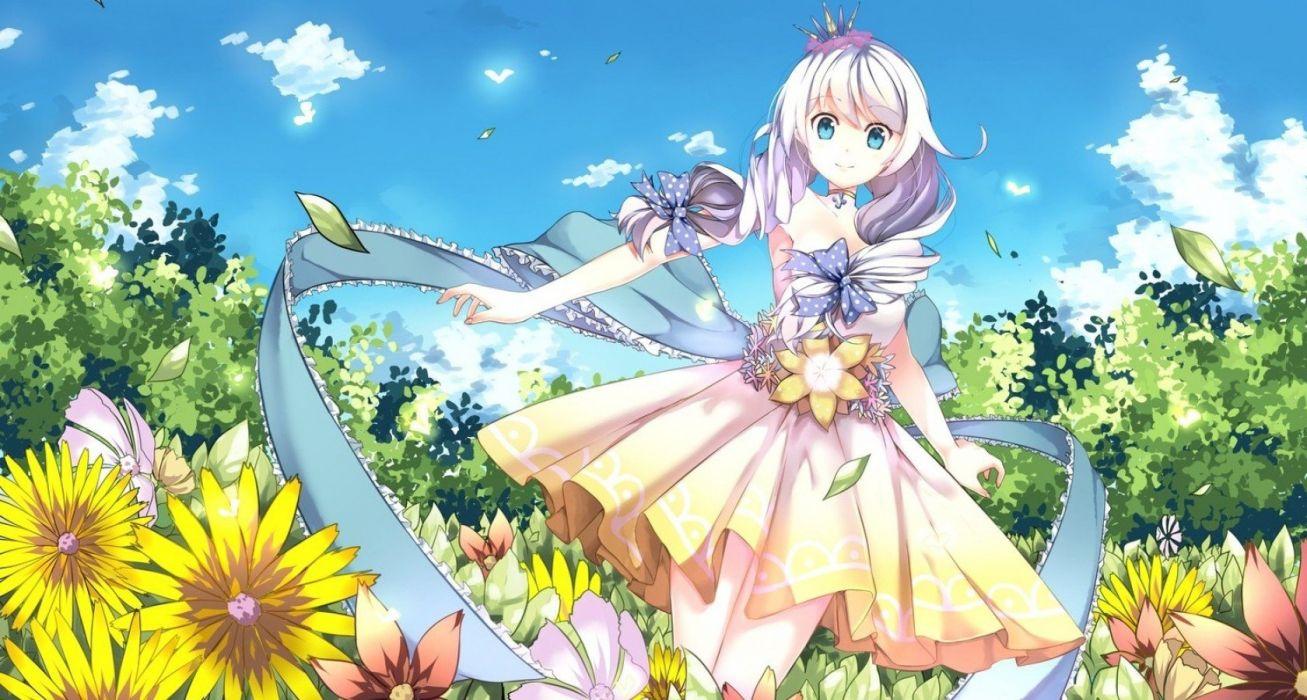 1307x700 Anime Girls dress flowers Guns GirlZ Kiana Kaslana wallpaper