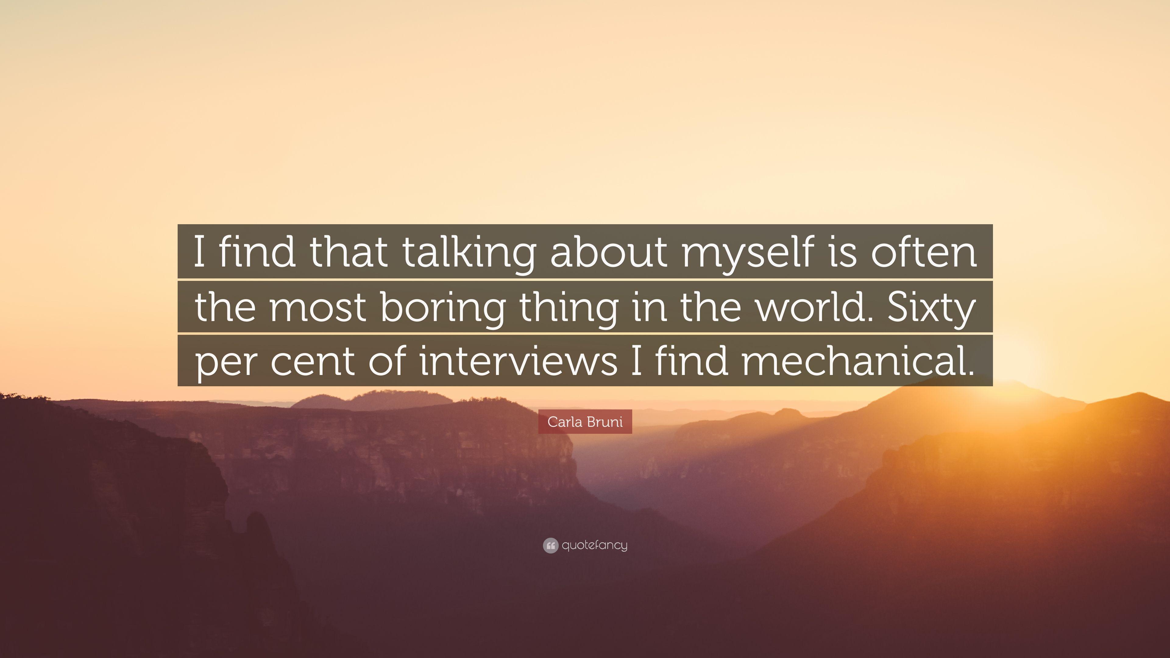 3840x2160 Carla Bruni Quote: “I find that talking about myself is often