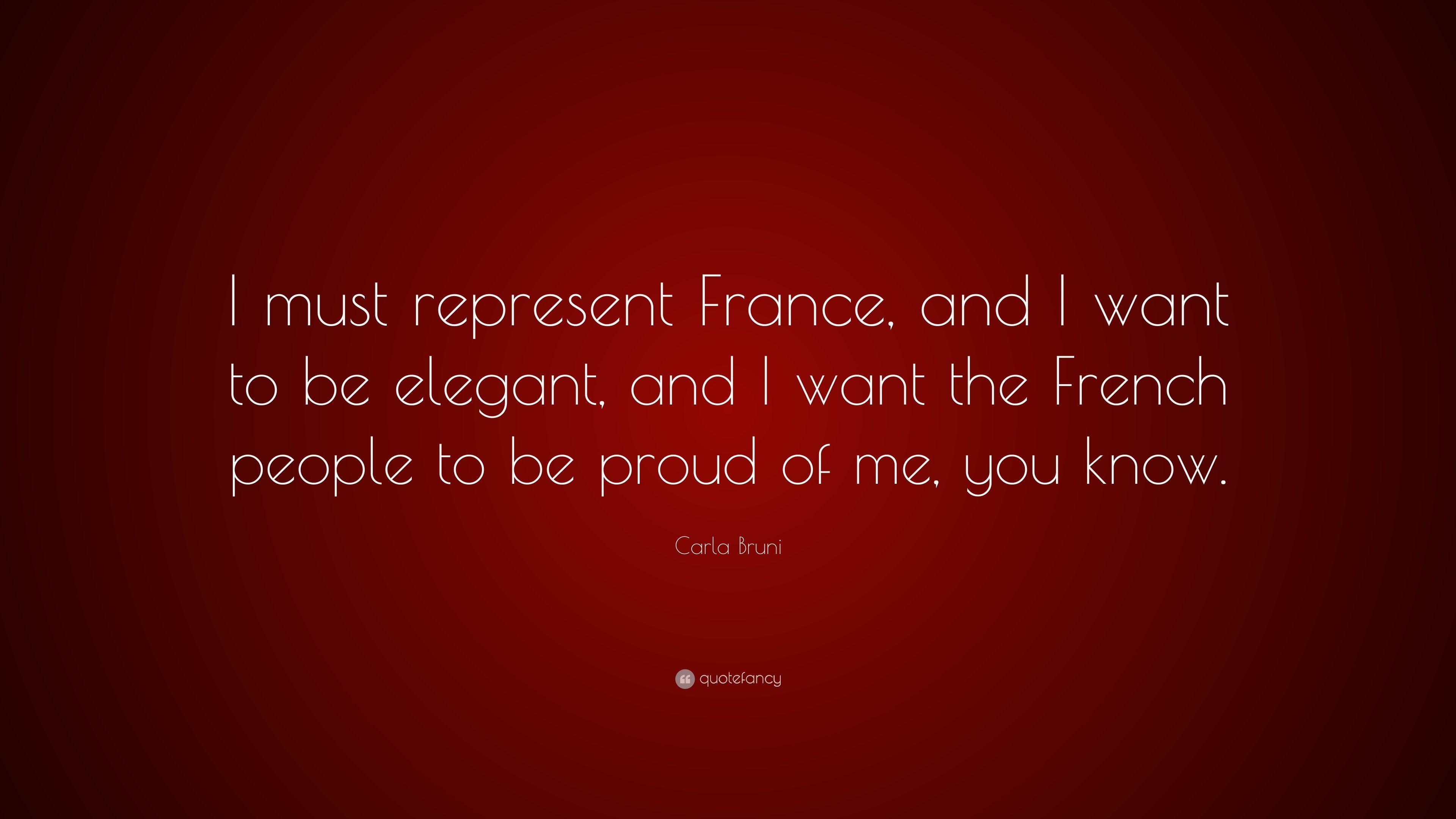 3840x2160 Carla Bruni Quote: “I must represent France, and I want to be