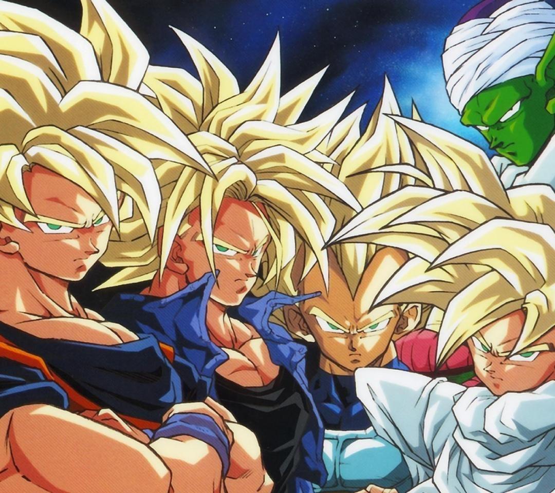 1080x960 SSJ Goku, Future Trunks, Vegeta, Gohan and Piccolo. Dragon ball