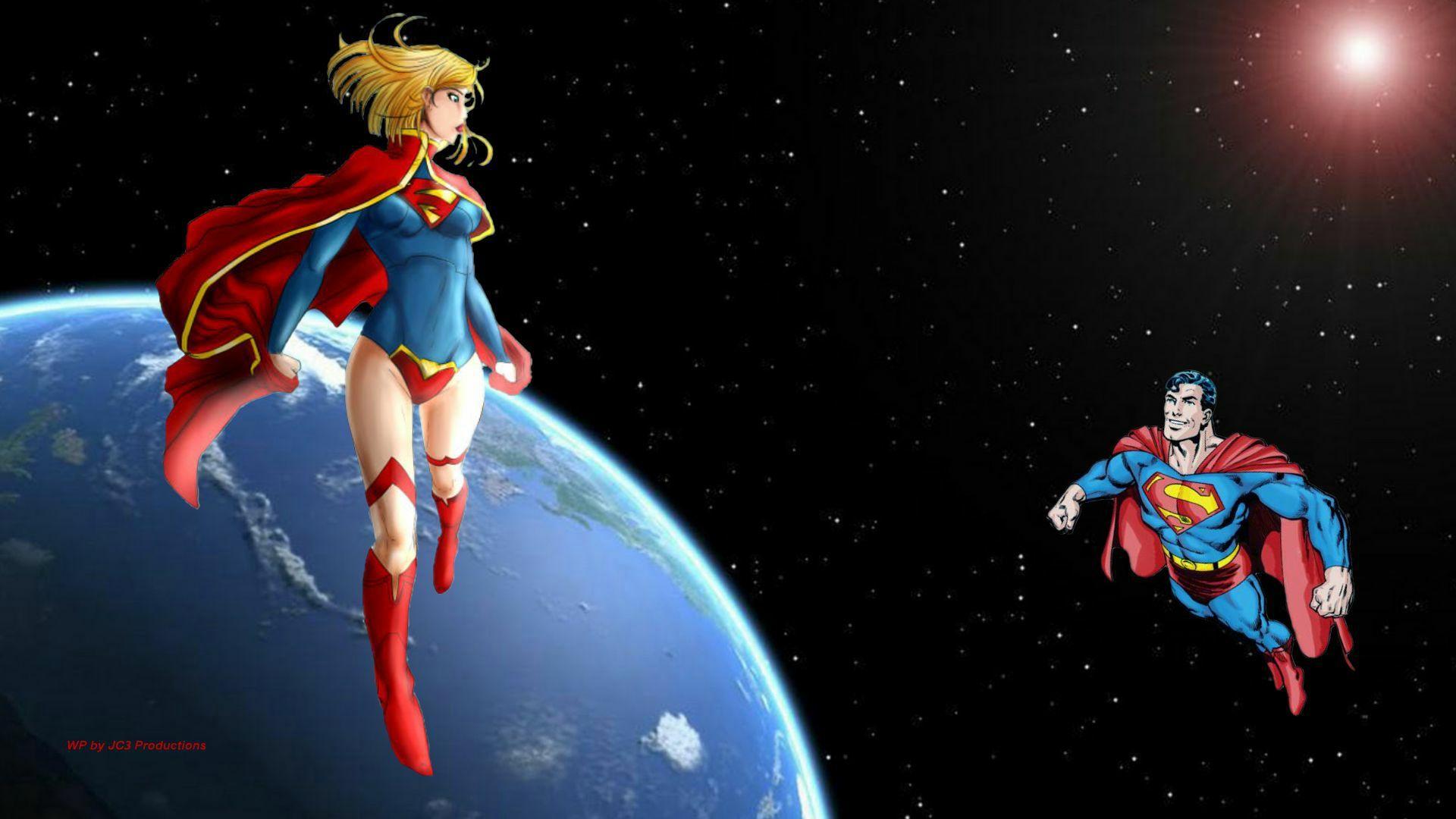 1920x1080 Supergirl Superman In Space Comics Wallpaper 41056818