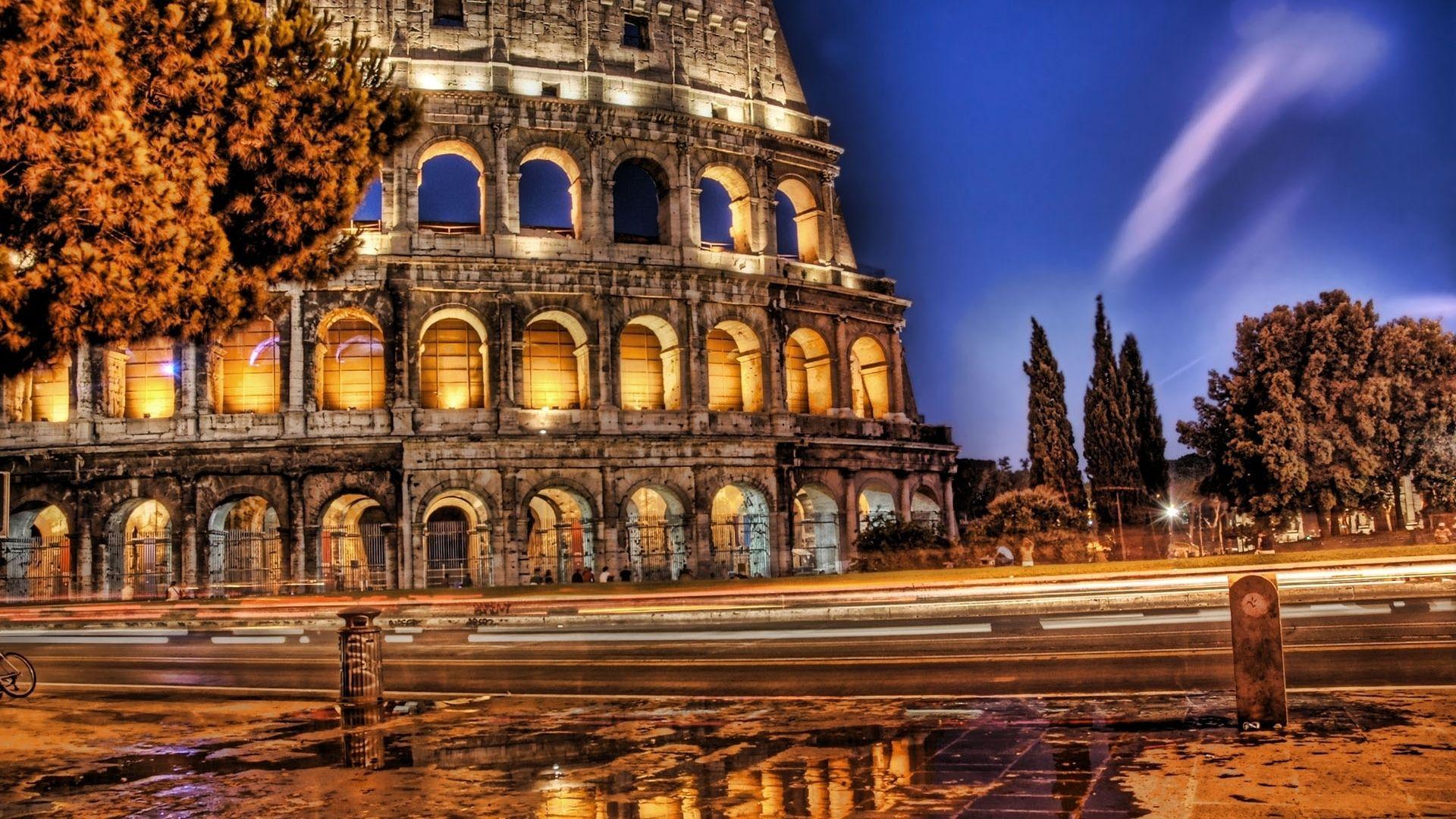 1920x1080 The Colosseum at Dusk, Rome, Italy
