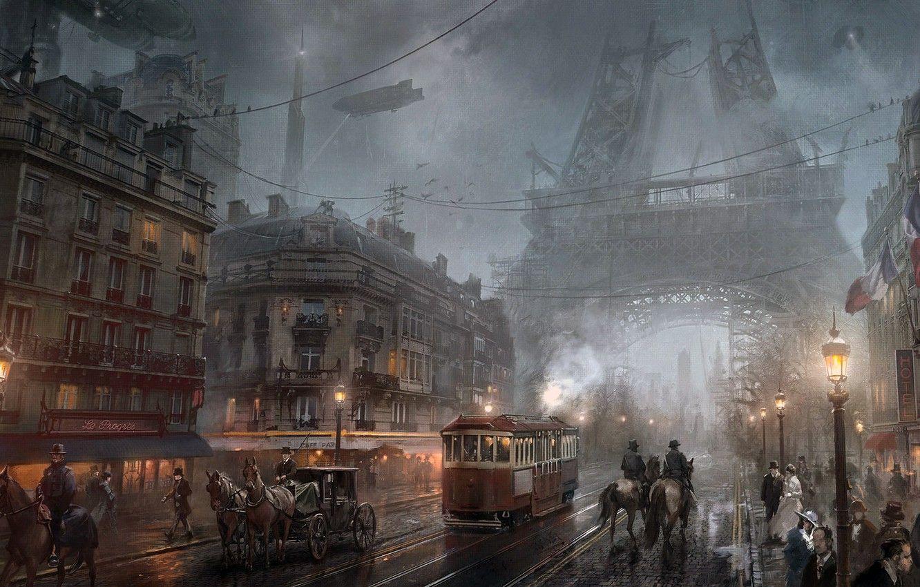 1332x850 Wallpaper Paris, video game, Steampunk, Atomhawk Design, The Order
