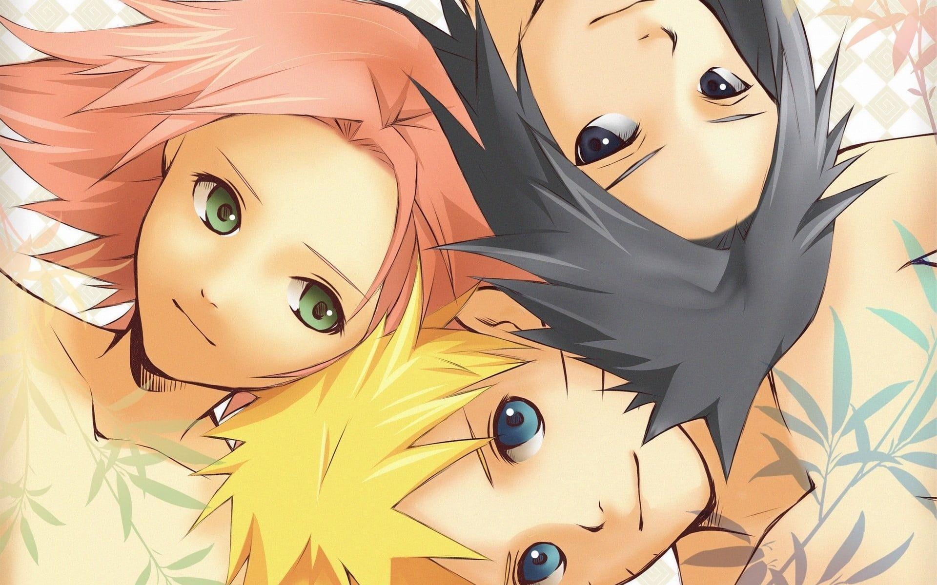 Hình nền HD 1920x1200 Naruto, Sakura, Sasuke từ Naruto minh họa