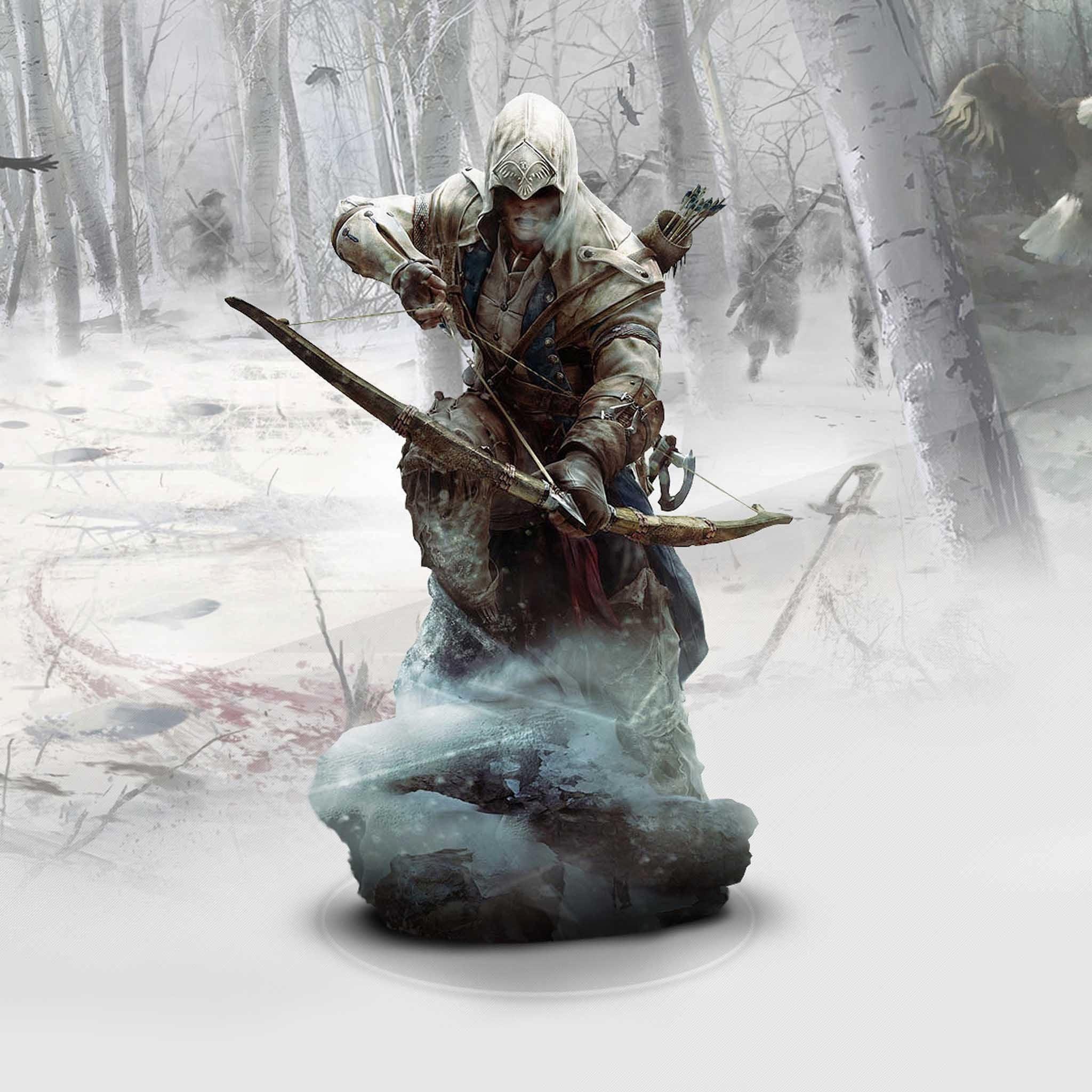 2048x2048 Assassin Creed game screenshot, Assassin's Creed III, Connor