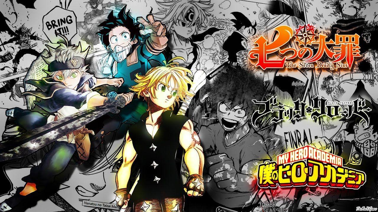 1280x720 Wallpaper Anime Deku, Asta, Meliodas 4k