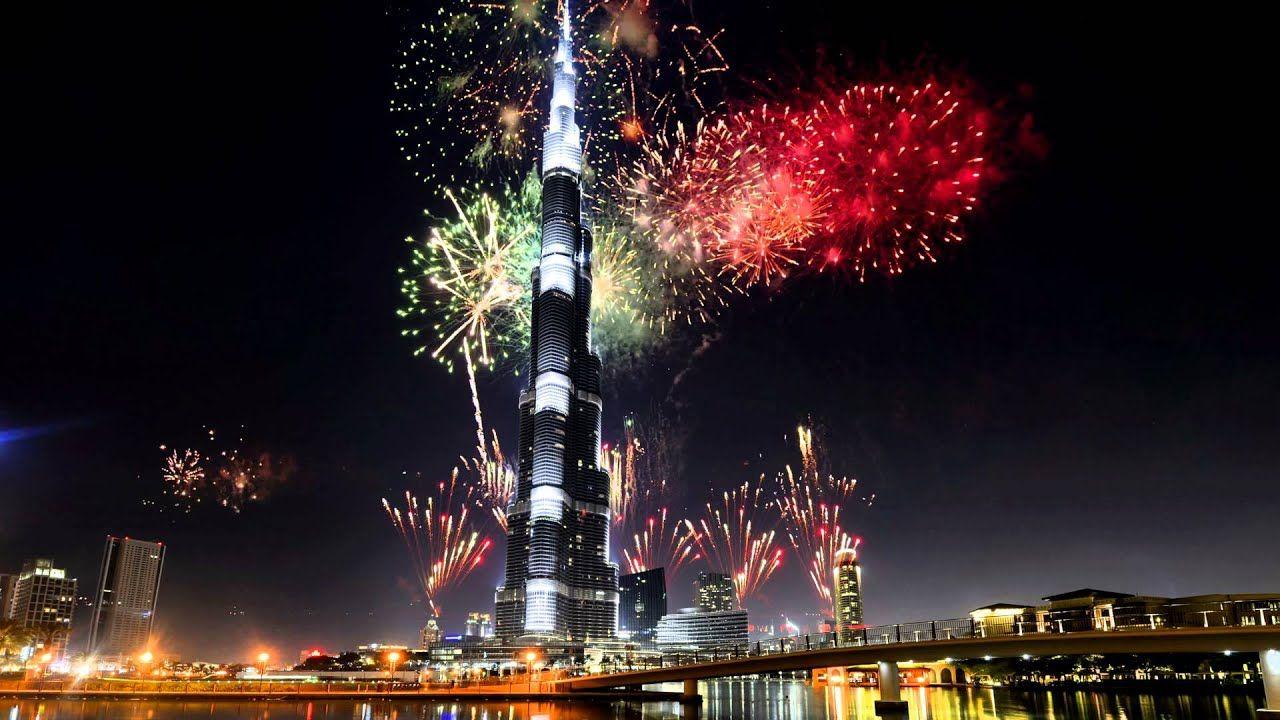 1280x720 Burj Khalifa New Year 4K Quality