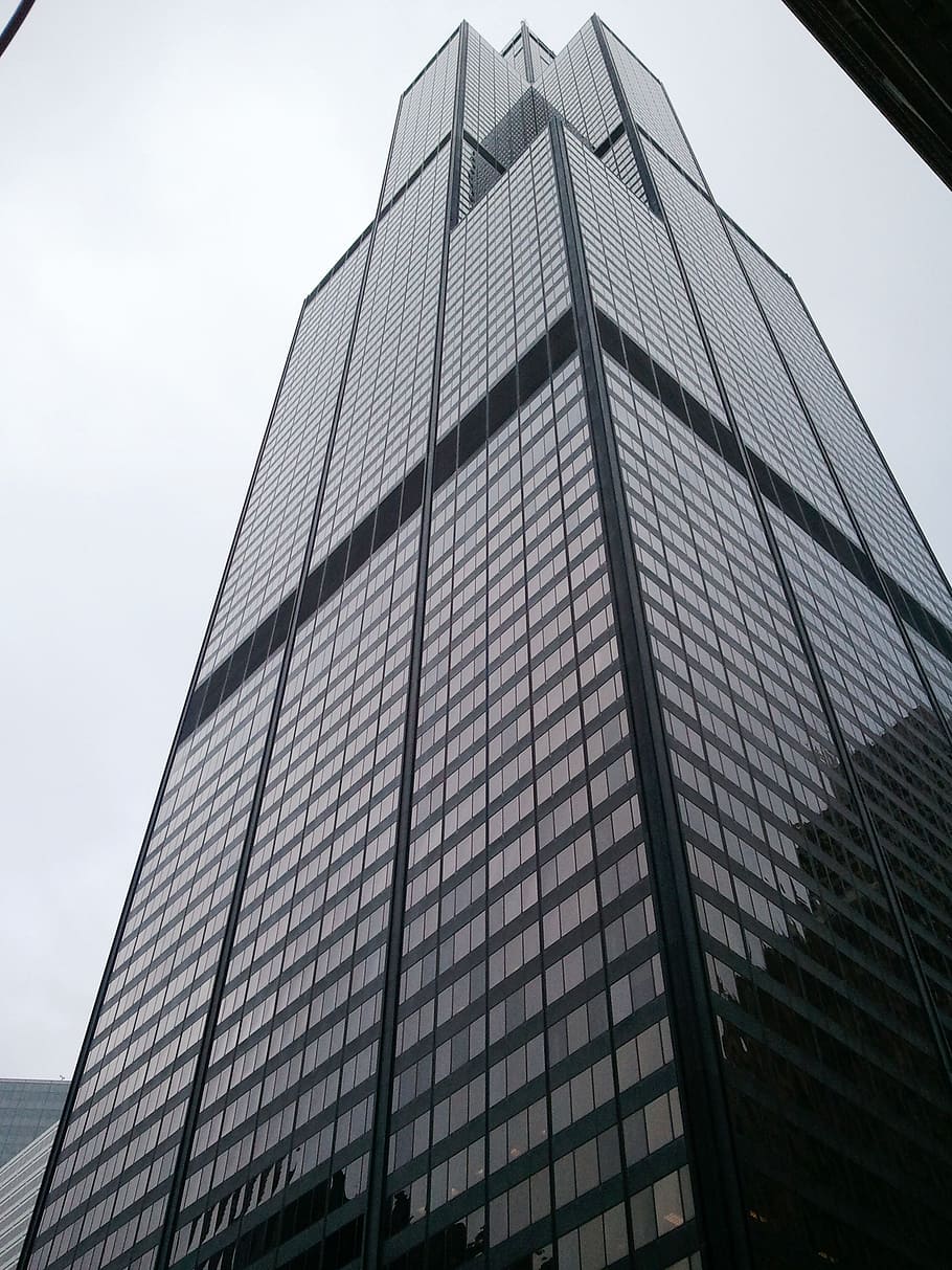 910x1213 HD wallpaper: black building during daytime, chicago, sears tower