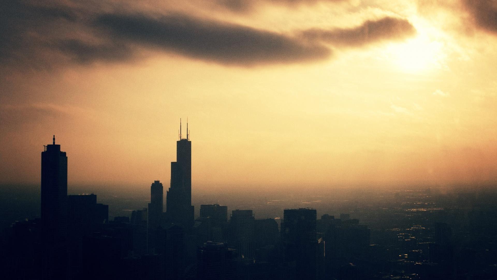 1920x1080 clouds, Skyscraper, Chicago, Willis Tower Wallpaper HD / Desktop