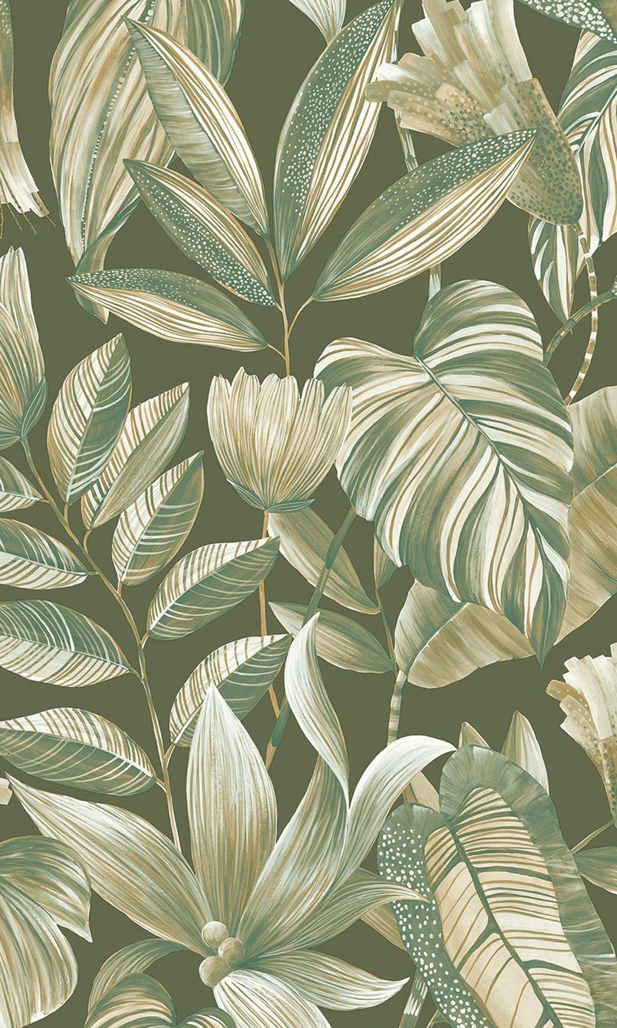 1200x2000 Green Tropical Jungle Leaves Wallpaper R9260