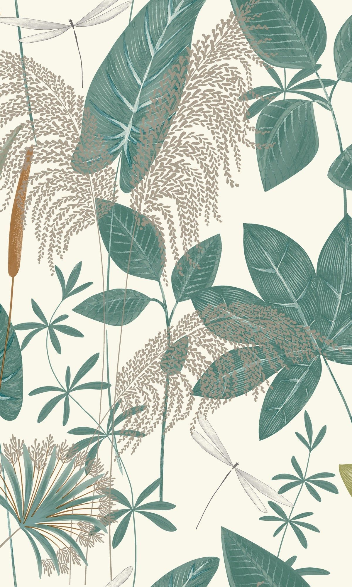 1200x2000 Green Mix Tropical Leaves Wallpaper R9220