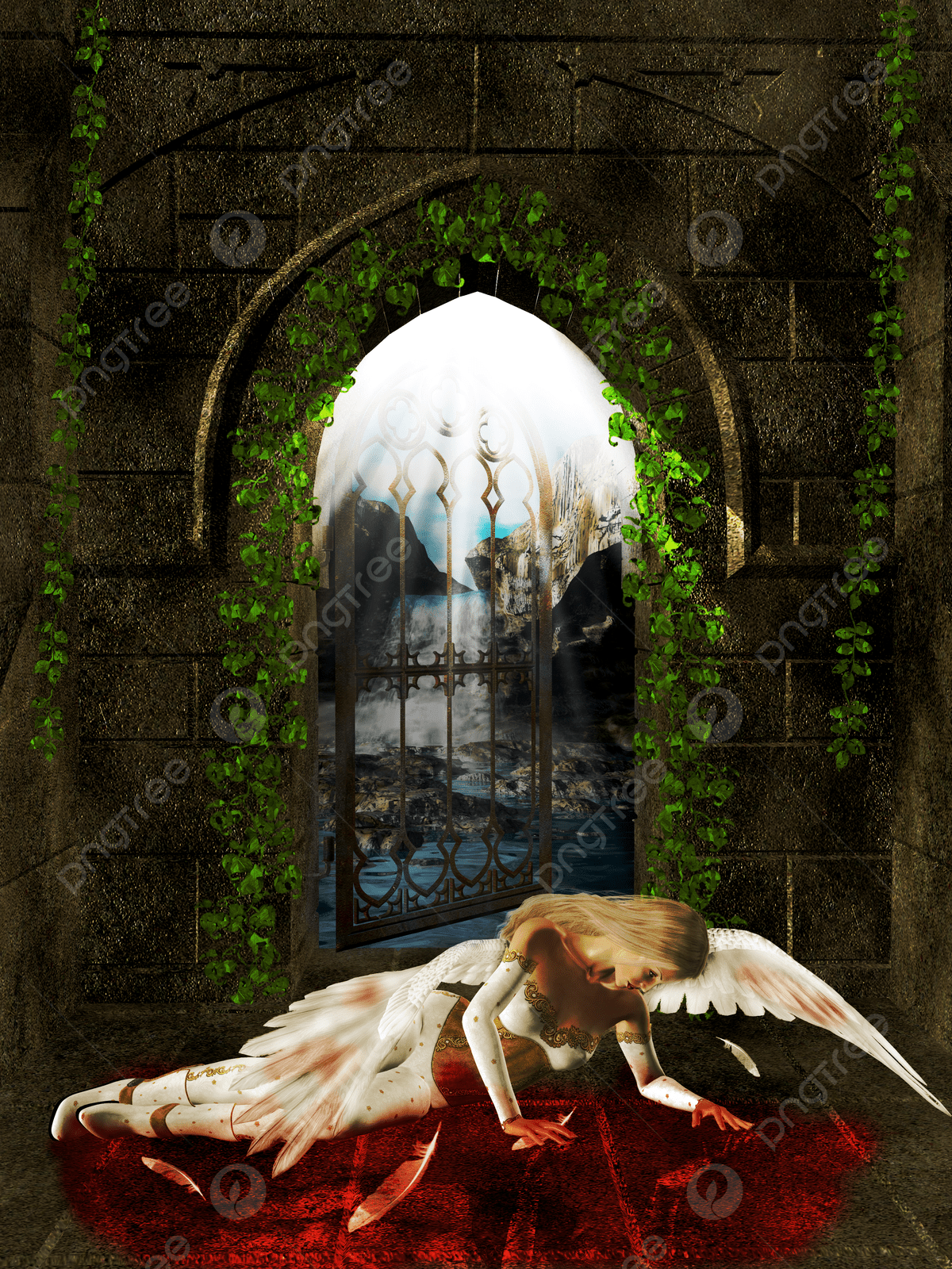 1200x1600 Arch Angel Outside Sanctuary Celestial Elohim Seraph Photo Background Wallpaper Image For Free Download