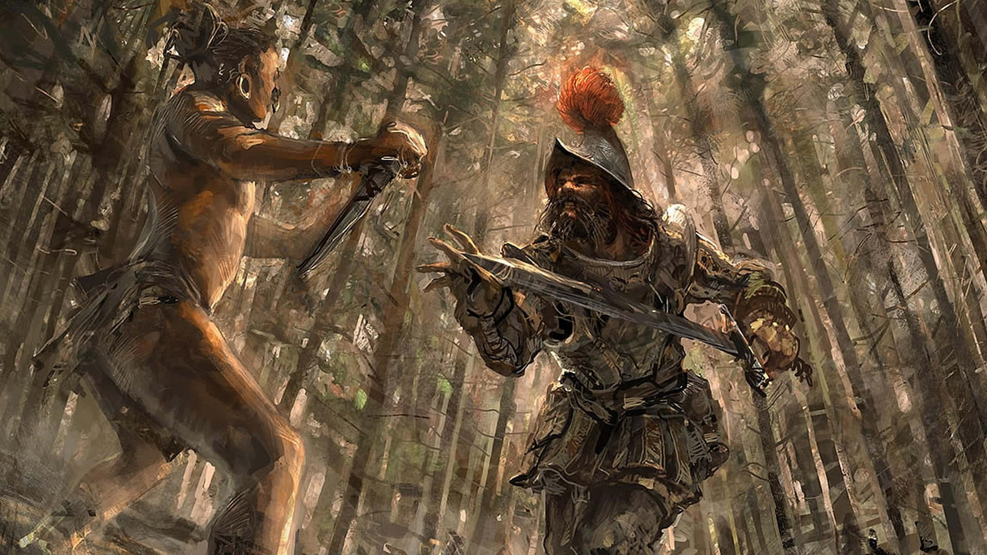 1920x1080 Download An Aztec Warrior Doing Battle Wallpaper