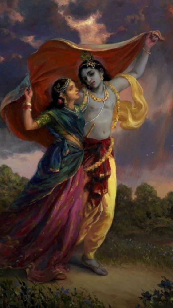 736x1308 The beautiful image of lord krishna and Radha Rani which gives our eyes a rest