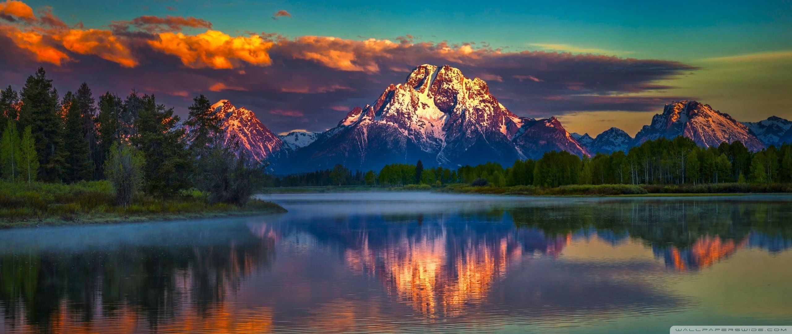 2560x1080 Mountains, Nature, Lake 4K UHD Wallpaper for UltraHD Desktop and TV : Widescreen and UltraWide Display : Smartphone and Tablet Devices