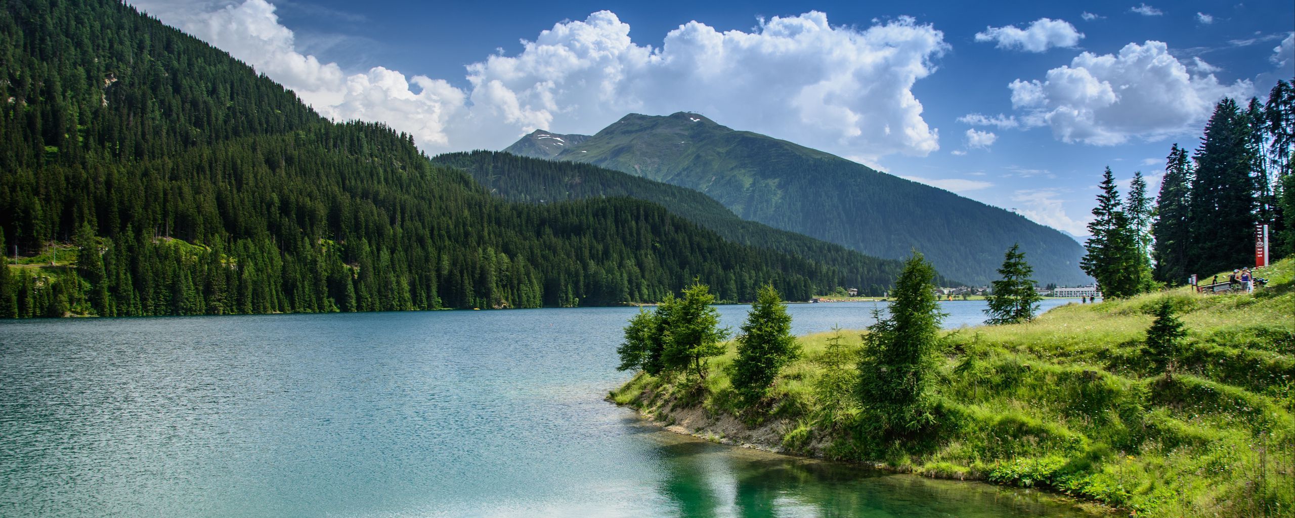 2560x1024 Download wallpaper 2560x1024 nature, lake, mountains, forest ultrawide monitor HD background
