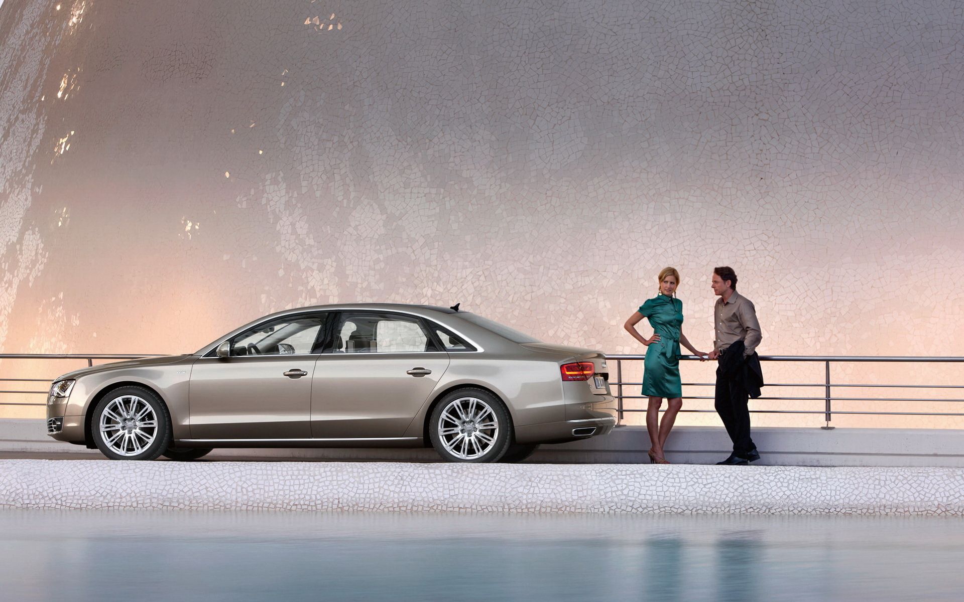 1920x1200 2011 Audi A8 L Couple Desktop Wallpaper 1920x1200