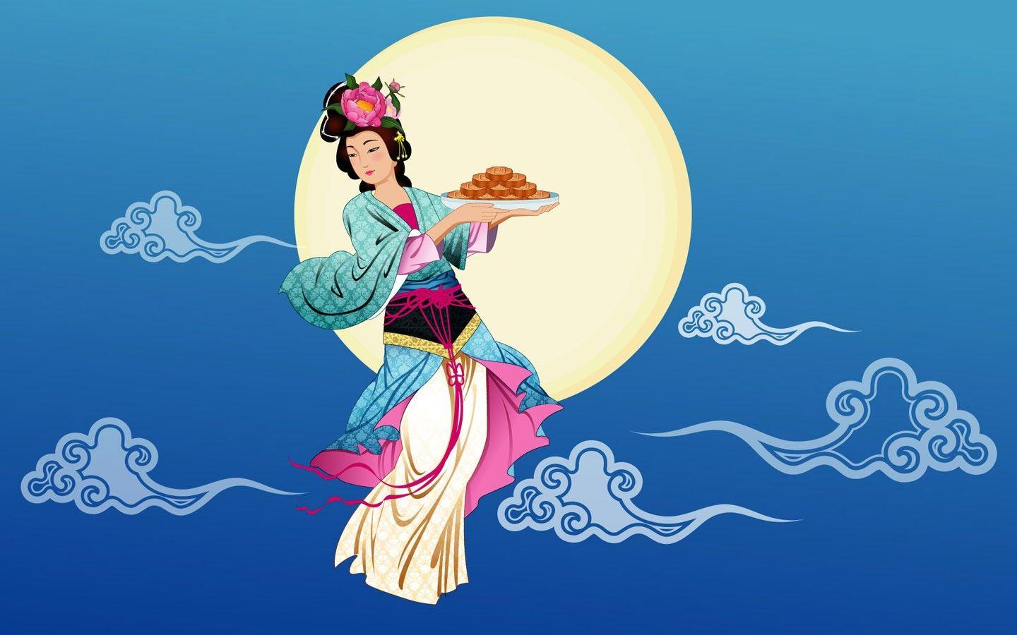 1440x900 Mid Autumn Festival Moon Beautiful Wallpaper