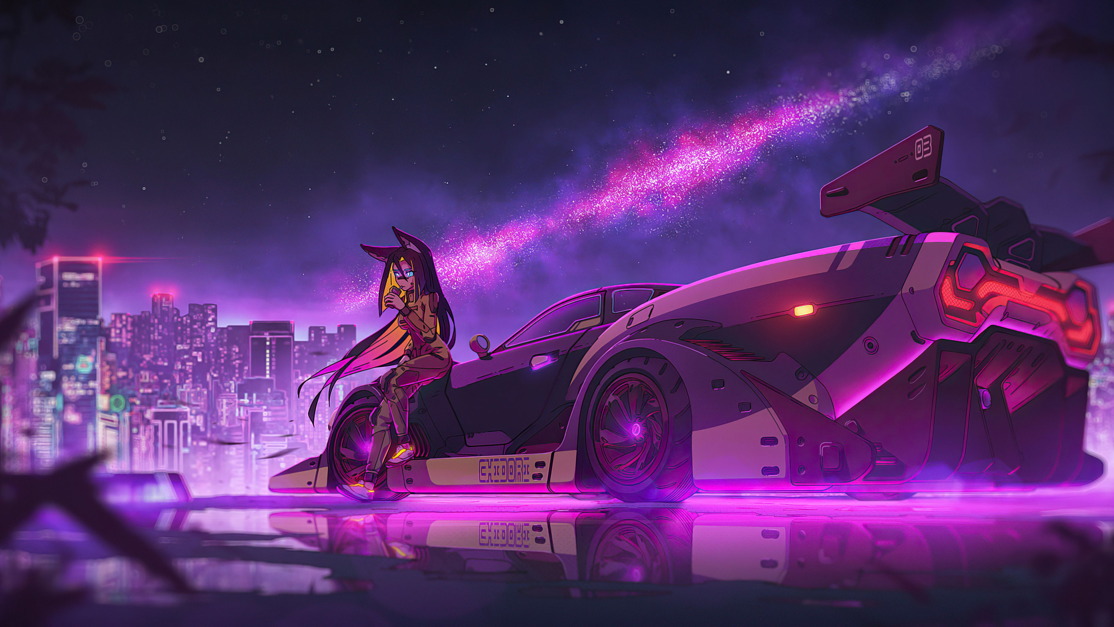 3840x2160 Anime Cyberpunk Girl [3840x2160]