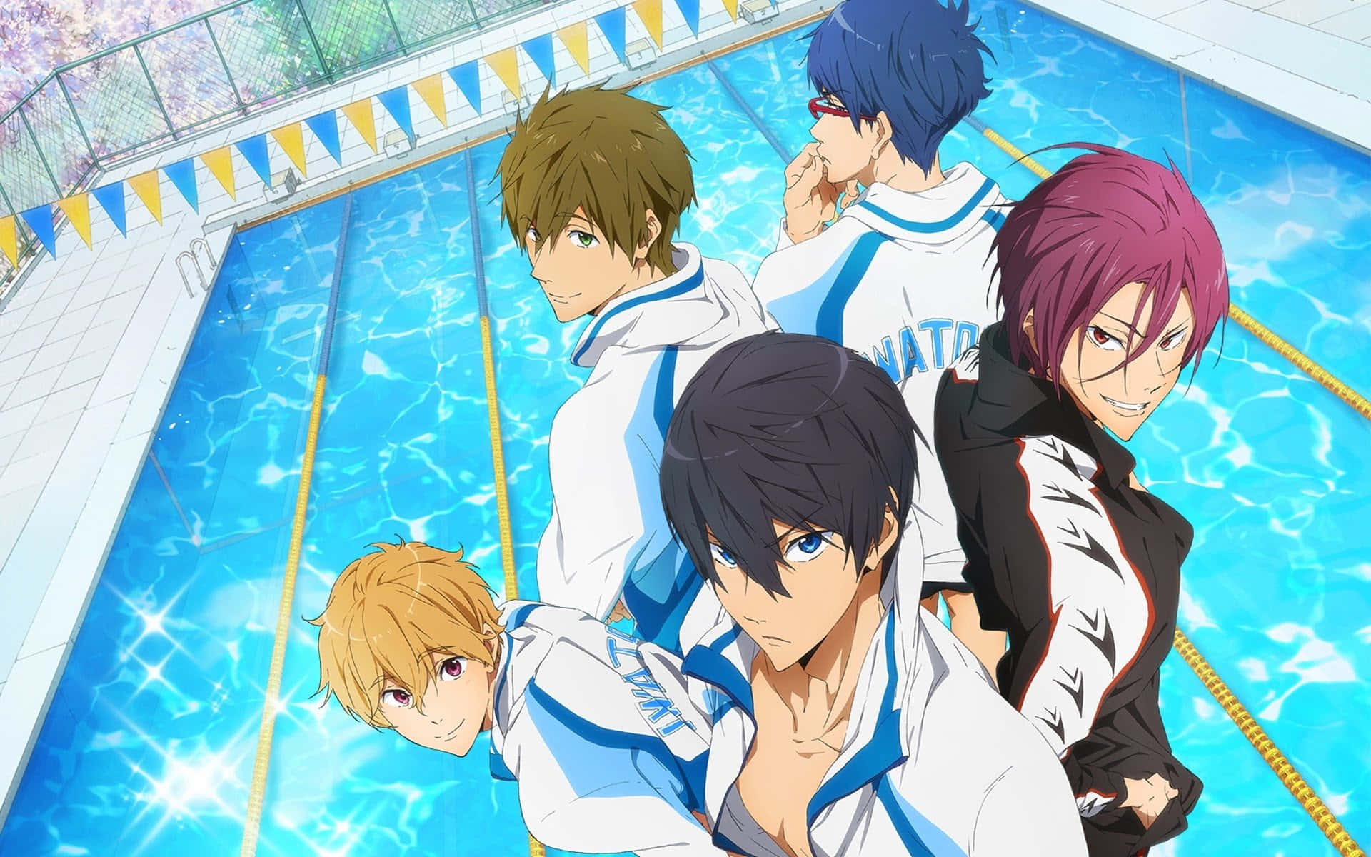 1920x1200 Download Intense Training Session Iwatobi Swimming Club Anime Wallpaper
