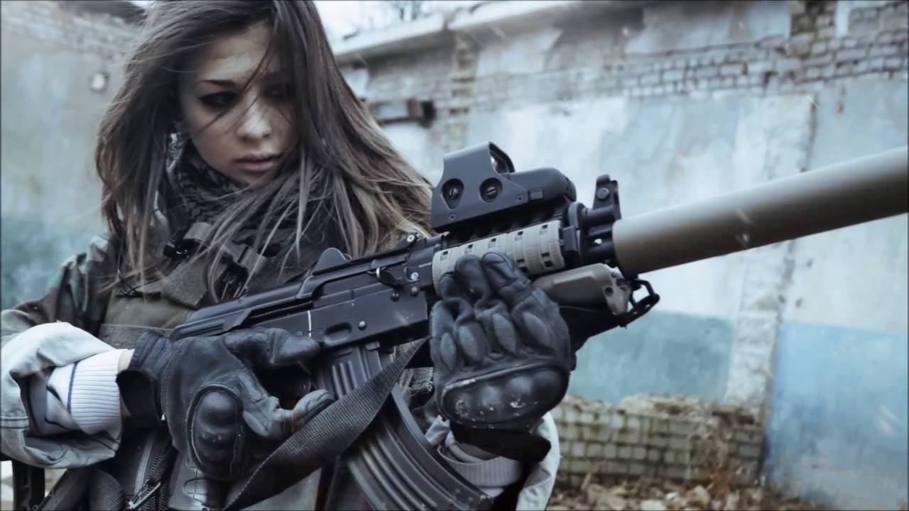 1280x720 Women military ☢ BAD TO THE BONE ♫ Female remix Girls With Guns